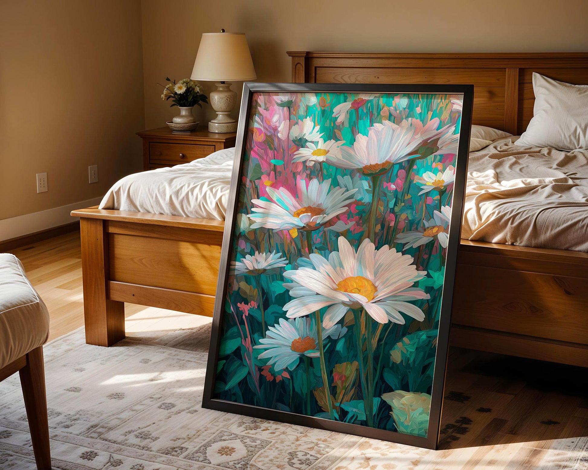 Dopamine Decor | Retro Floral Daisy Field Print