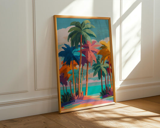 Dopamine Decor | Tropical Palm Abstract Decor