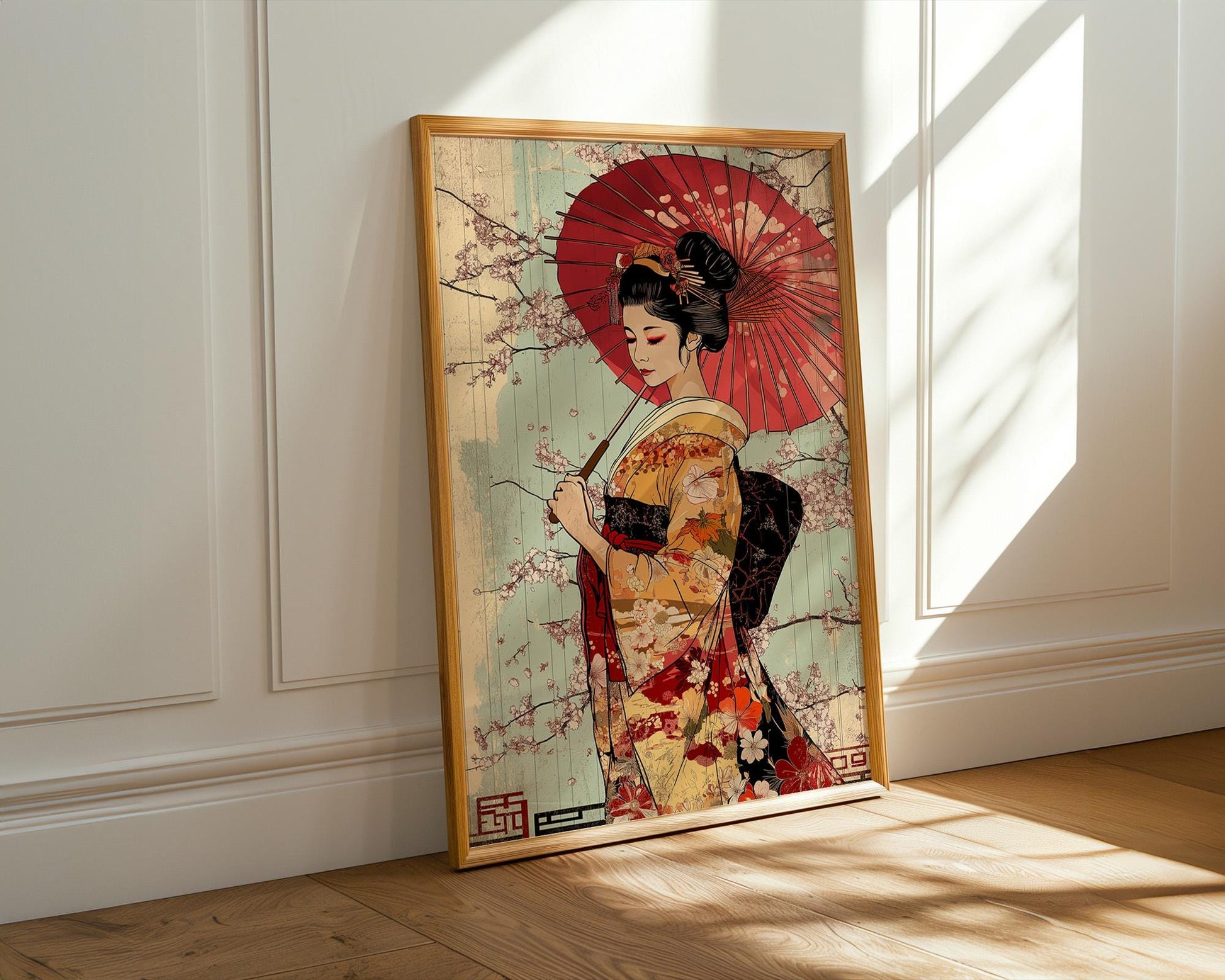 Japanese Wall Art | Vintage Kimono Art Print