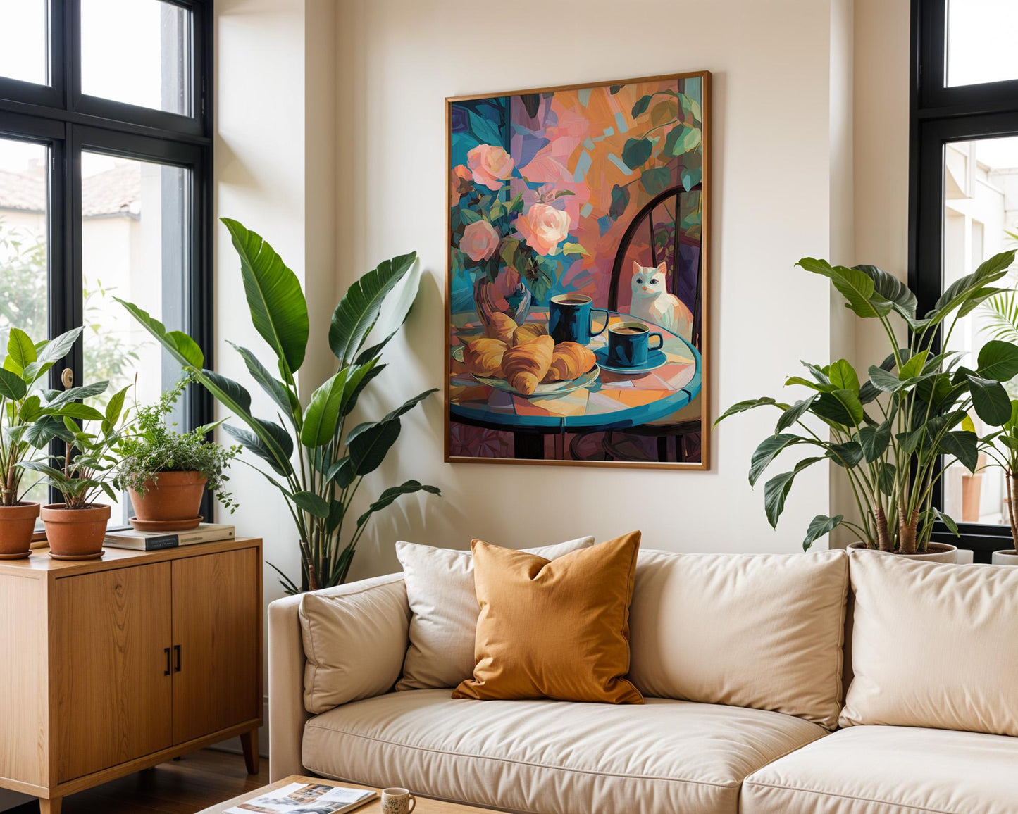 Dopamine Decor | Colourful Abstract Floral Print