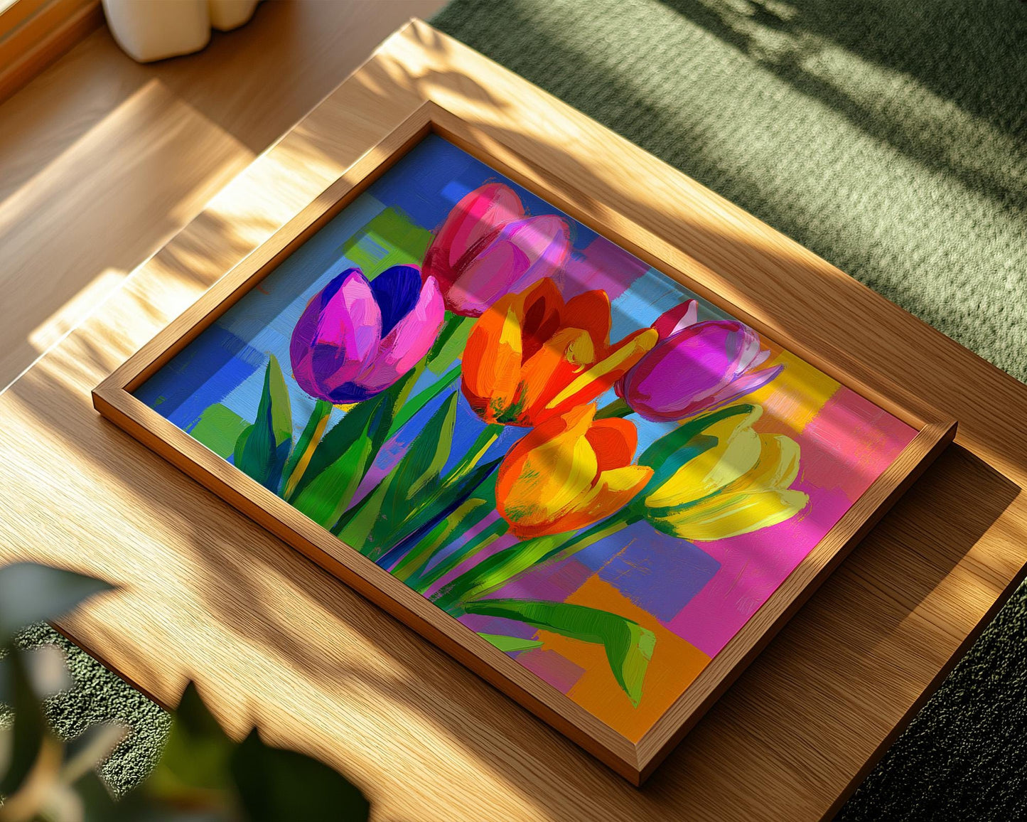 Maximalist Tulips Wall Art | Colorful Floral Botanical Print