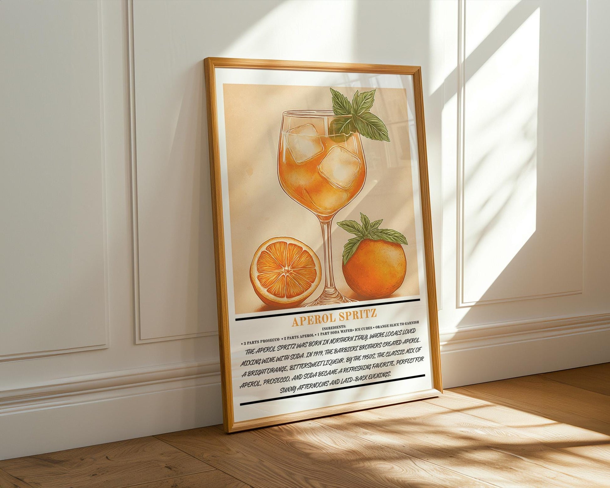 Kitchen Wall Art | Aperol Spritz Wall Art