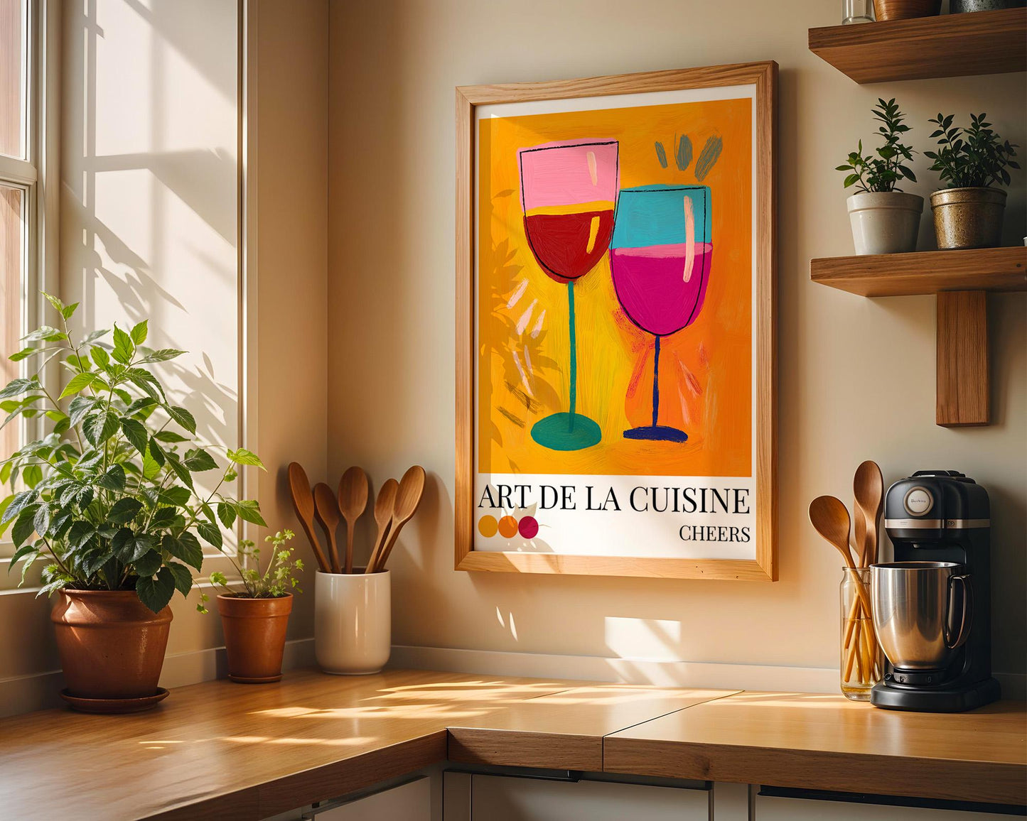 Kitchen Wall Art | Wine Glasses Wall Art