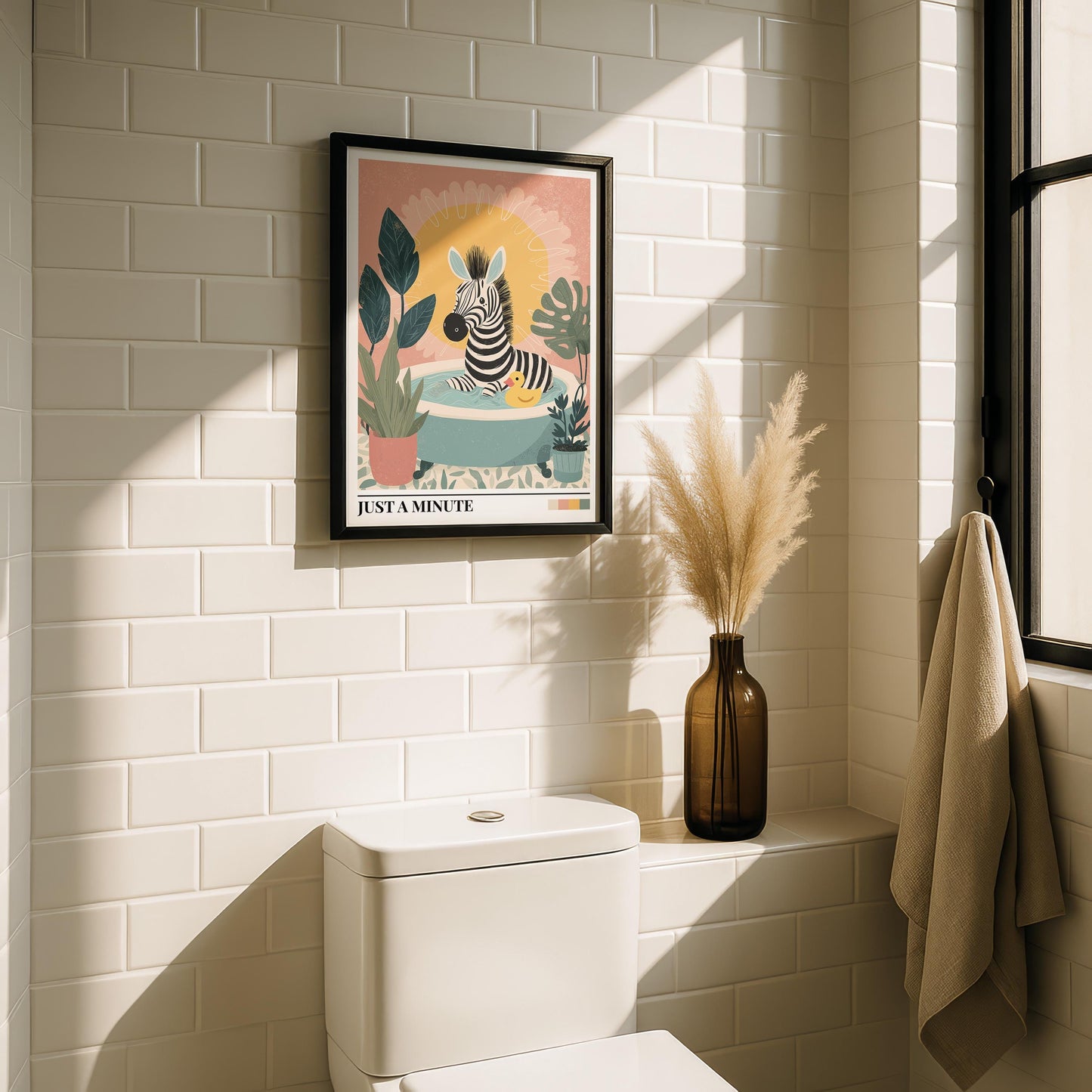 Bathroom Wall Art | Zebra Bathroom Wall Art