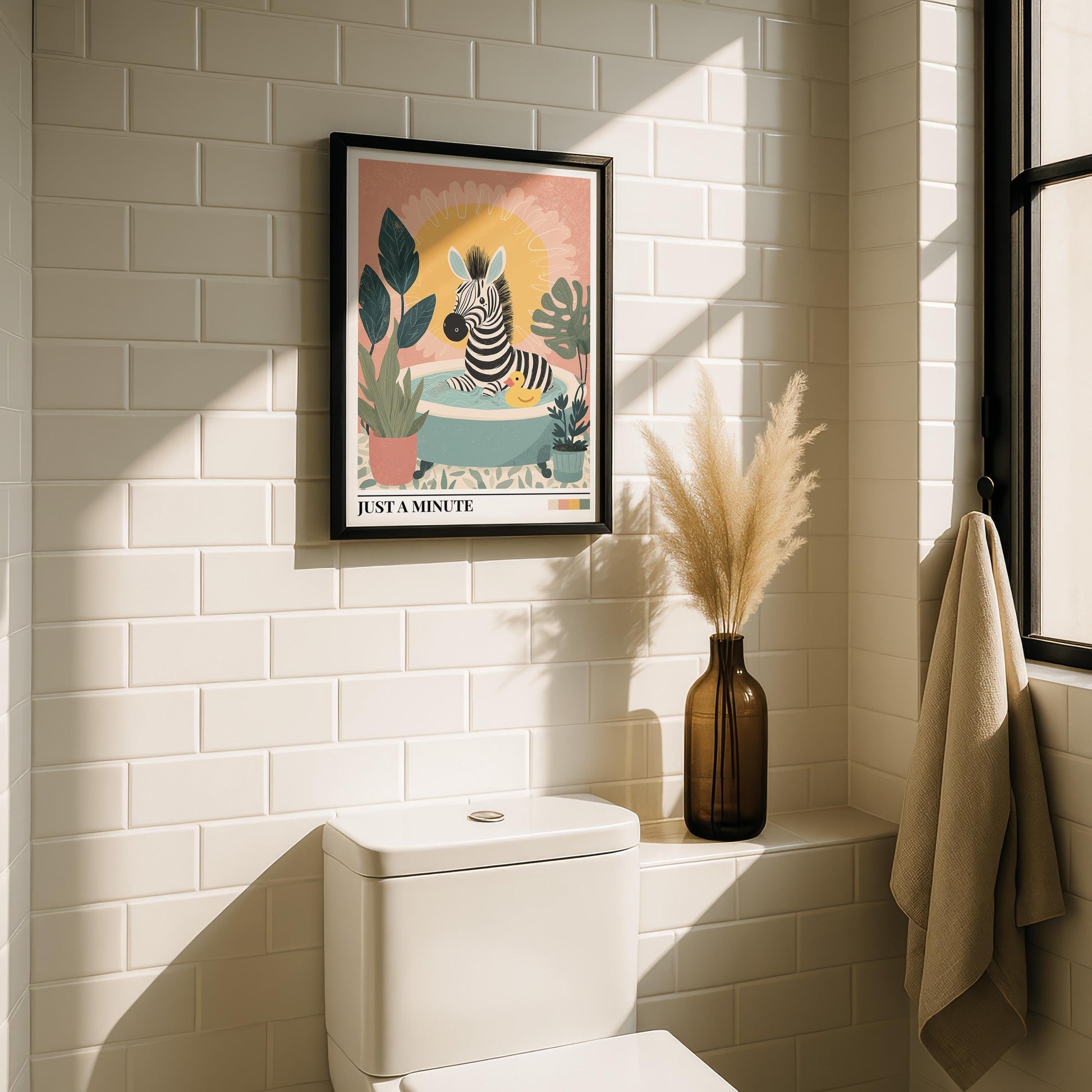 Bathroom Wall Art | Zebra Bathroom Wall Art