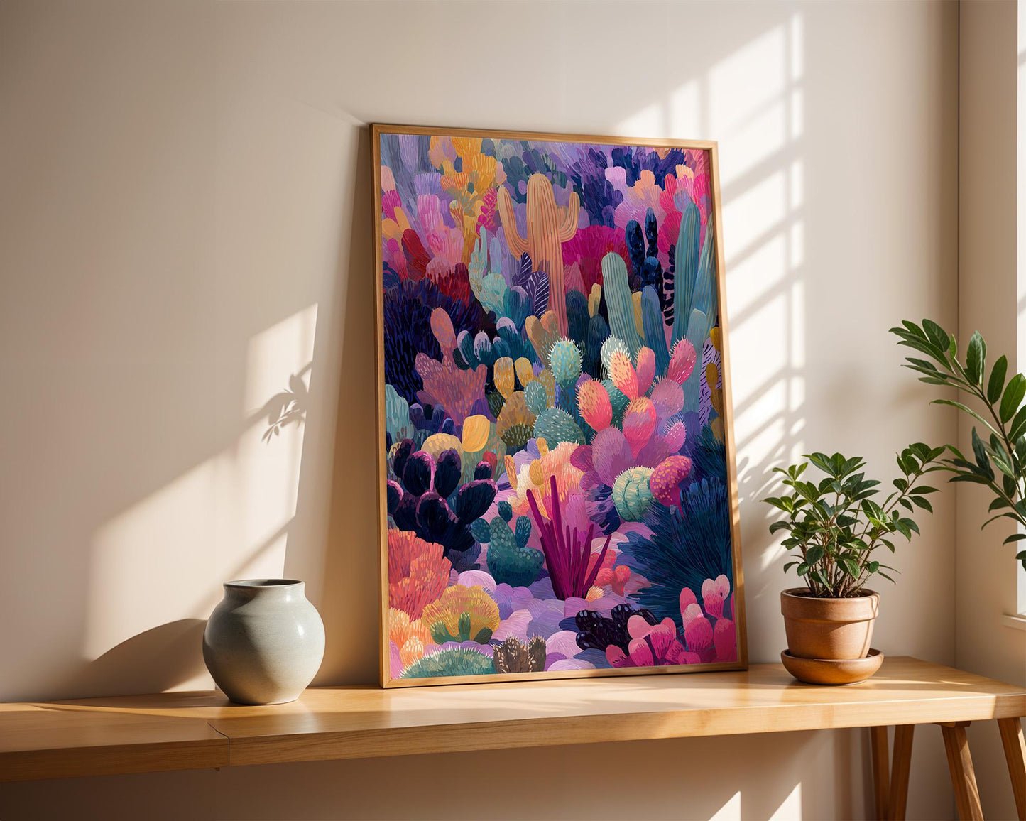 Maximalist Floral Wall Art | Vibrant Garden Print Abstract Boho Decor