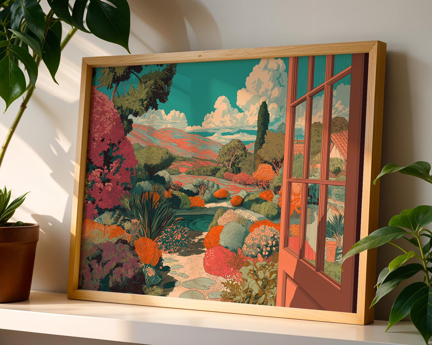 Dopamine Decor | Colourful Floral Garden Boho Art