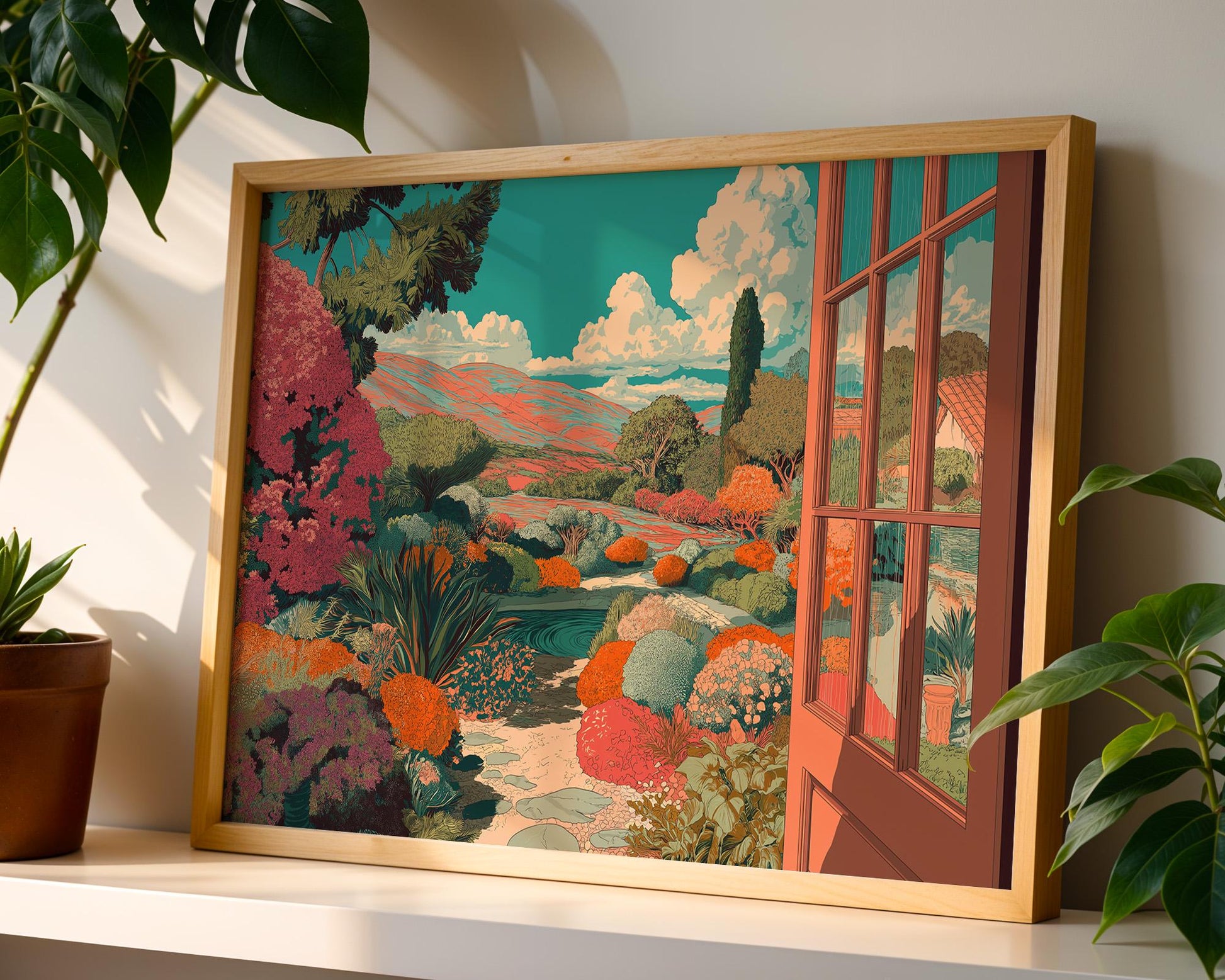 Dopamine Decor | Colourful Floral Garden Boho Art