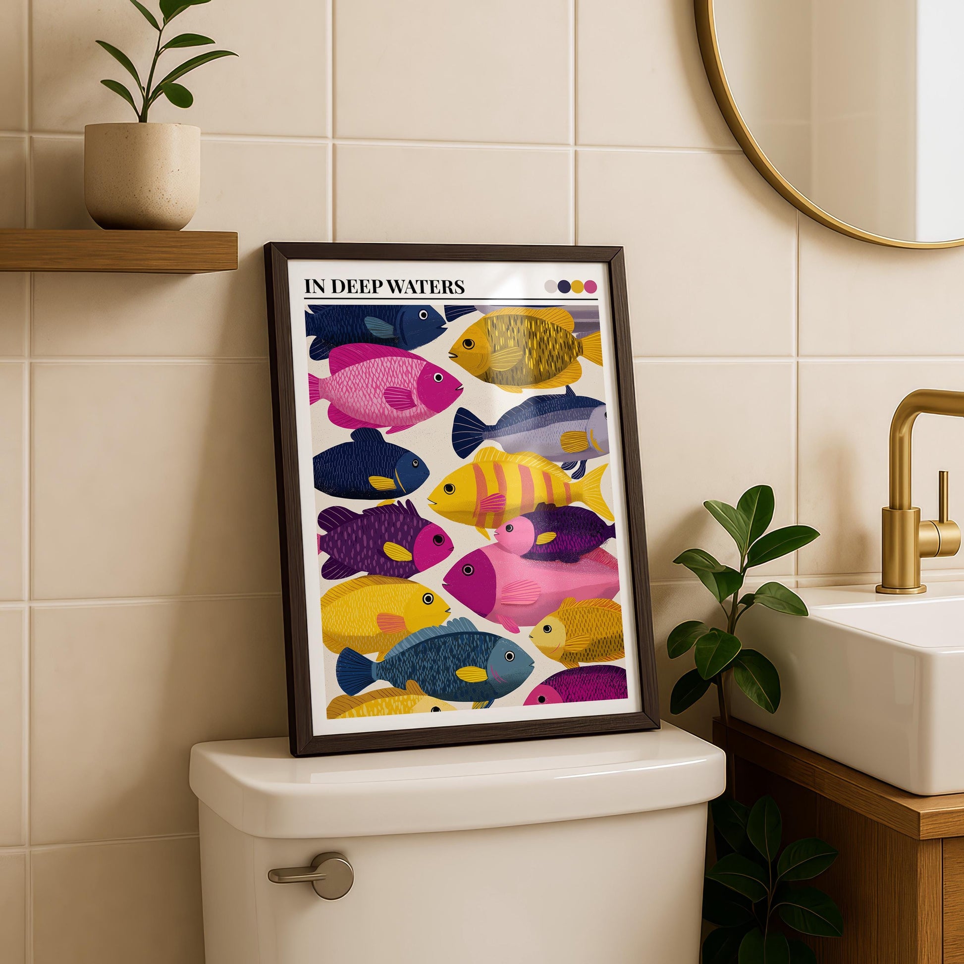 Bathroom Wall Art | Fish Bathroom Wall Art