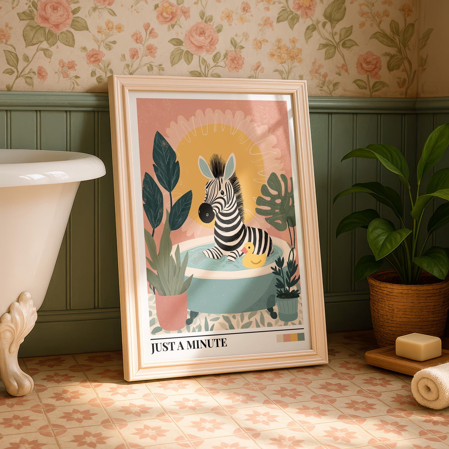 Bathroom Wall Art | Zebra Bathroom Wall Art