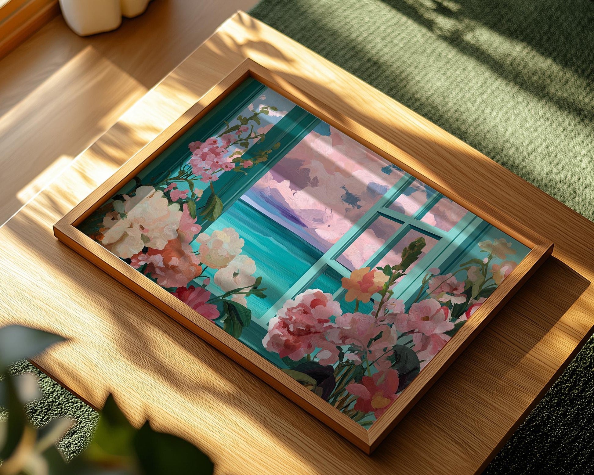 Dopamine Decor | Colourful Floral Ocean Abstract Art