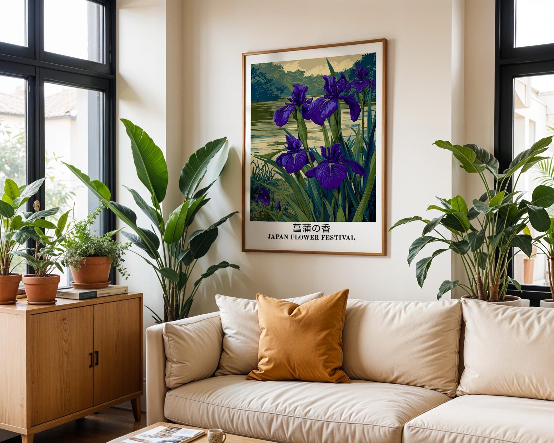 Japanese Wall Art | Japanese Iris Wall Art