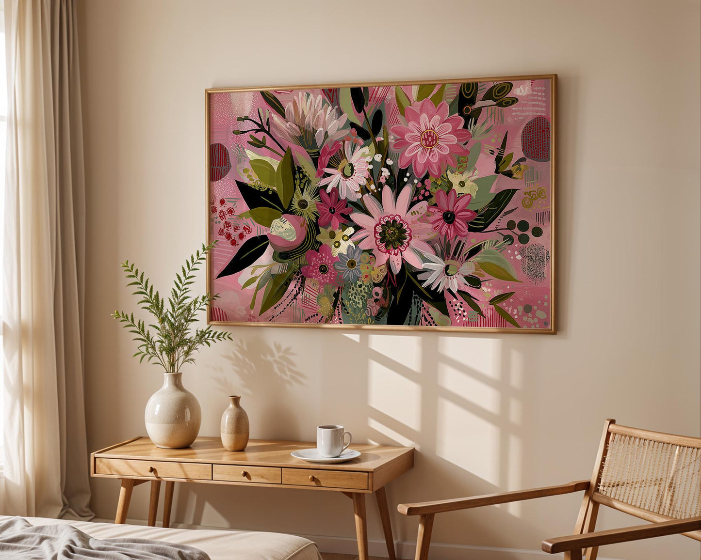 Kitchen Wall Art | Bold Maximalist Flower Print