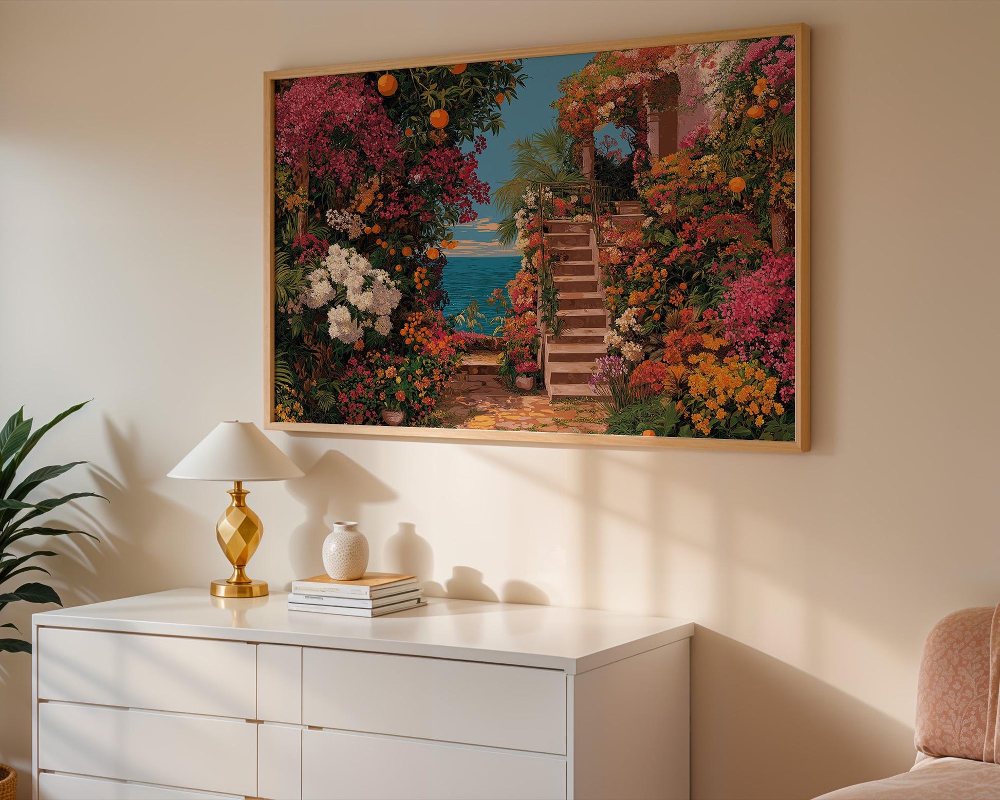 Maximalist Flower Wall Art | Colorful Abstract Floral Print