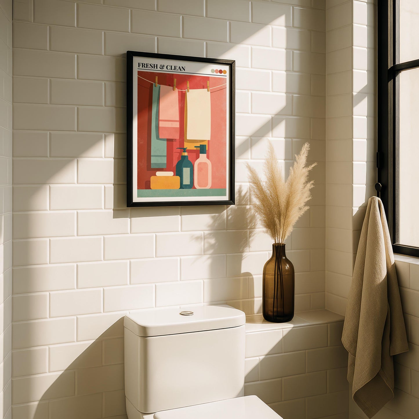 Bathroom Wall Art | Colorful Bold Wall Print