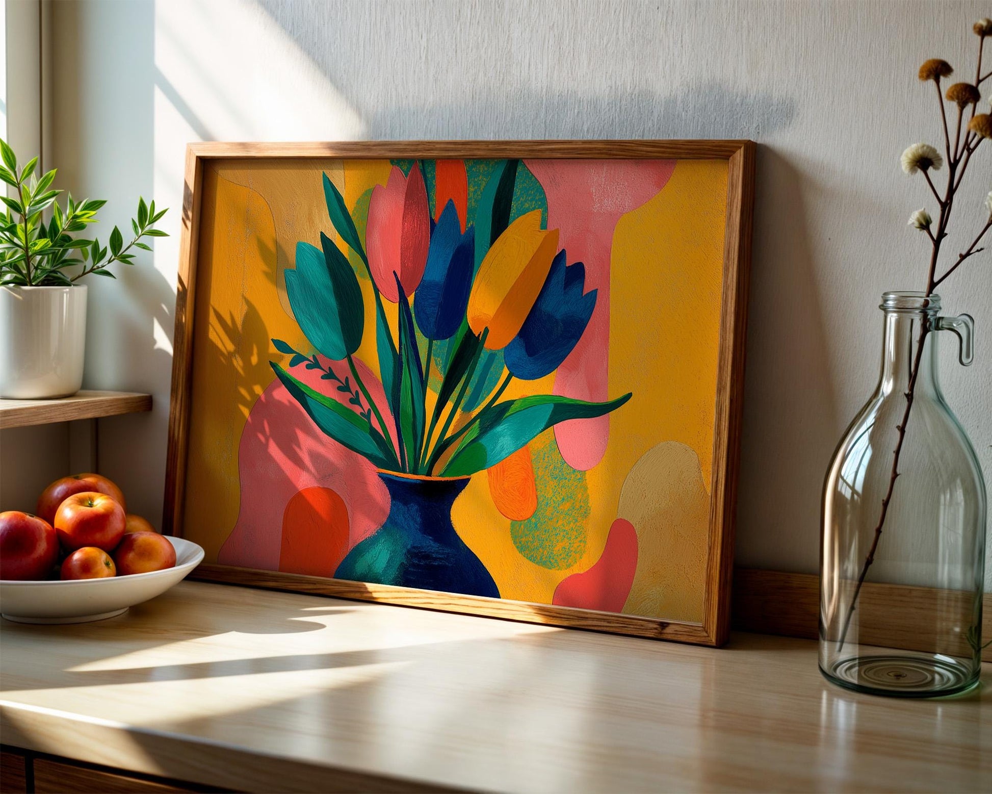 Kitchen Wall Art | Colorful Maximalist Flower