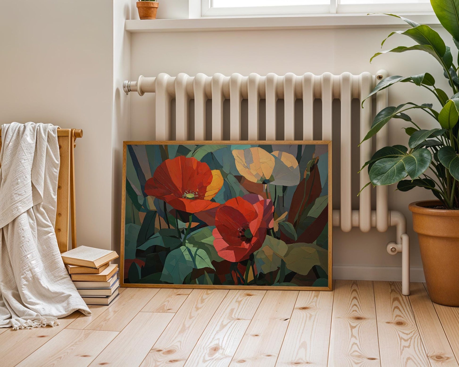 Maximalist Rose Wall Art | Colourful Floral Wall Decor