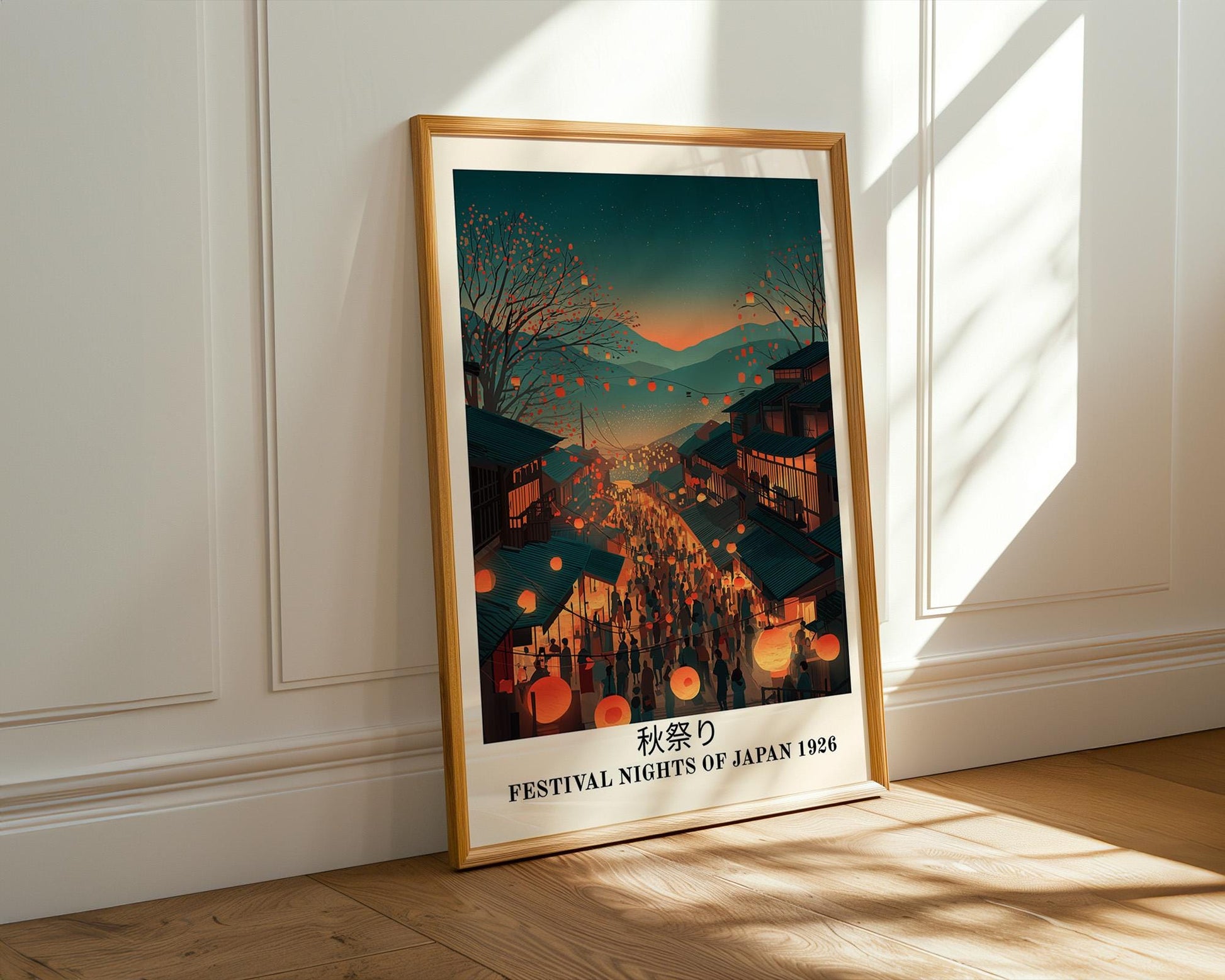 Japanese Wall Art | Autumn Market Decor