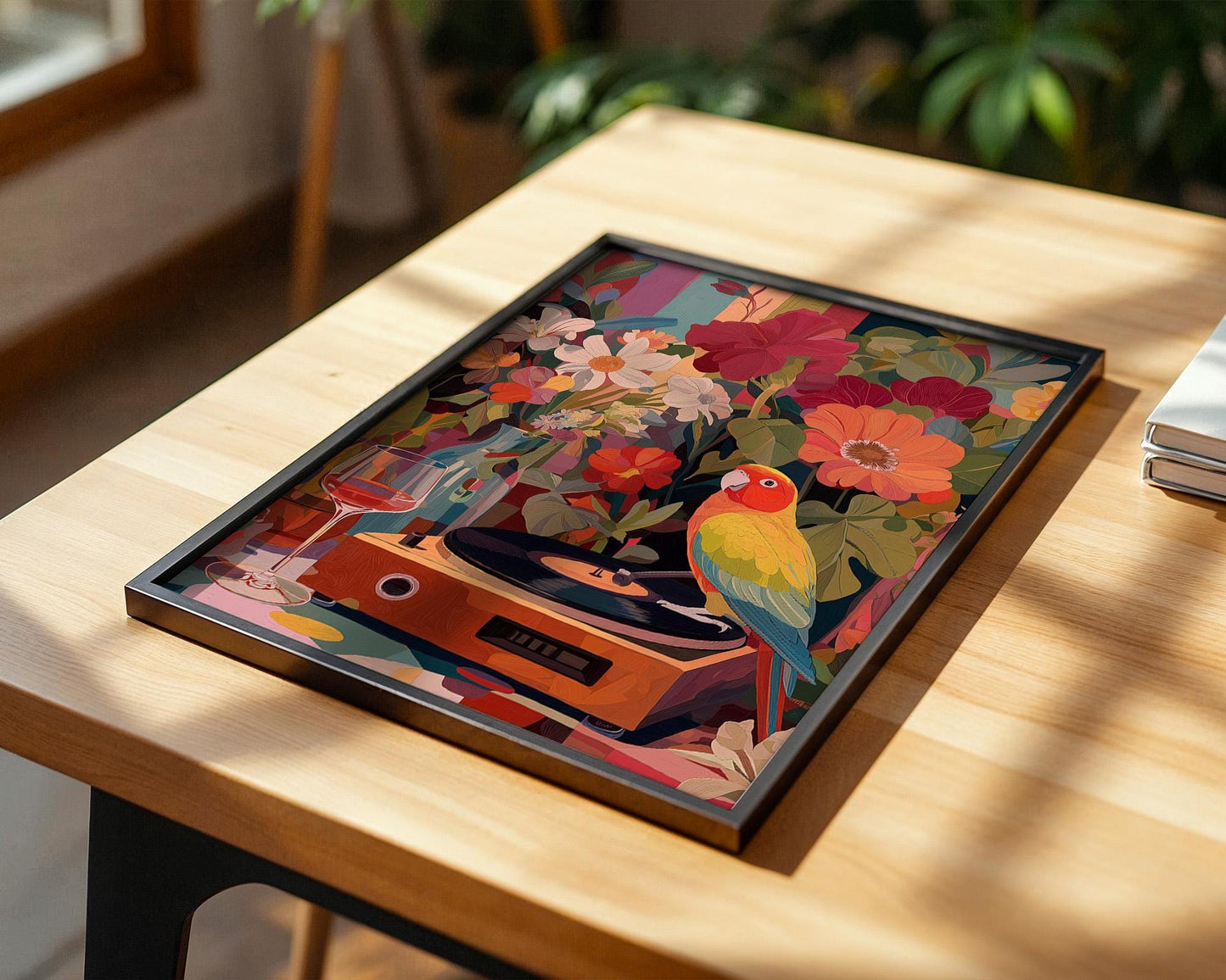 Dopamine Decor | Colourful Parrot Wall Art