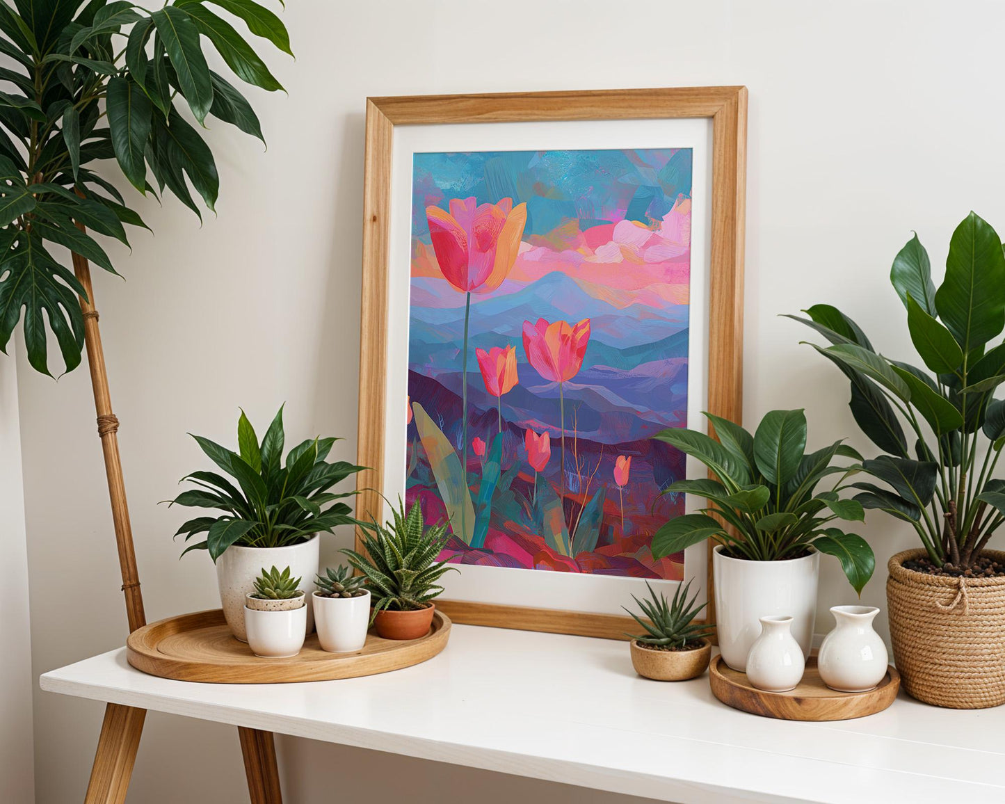 Maximalist Floral Wall Art | Abstract Floral Landscape Print