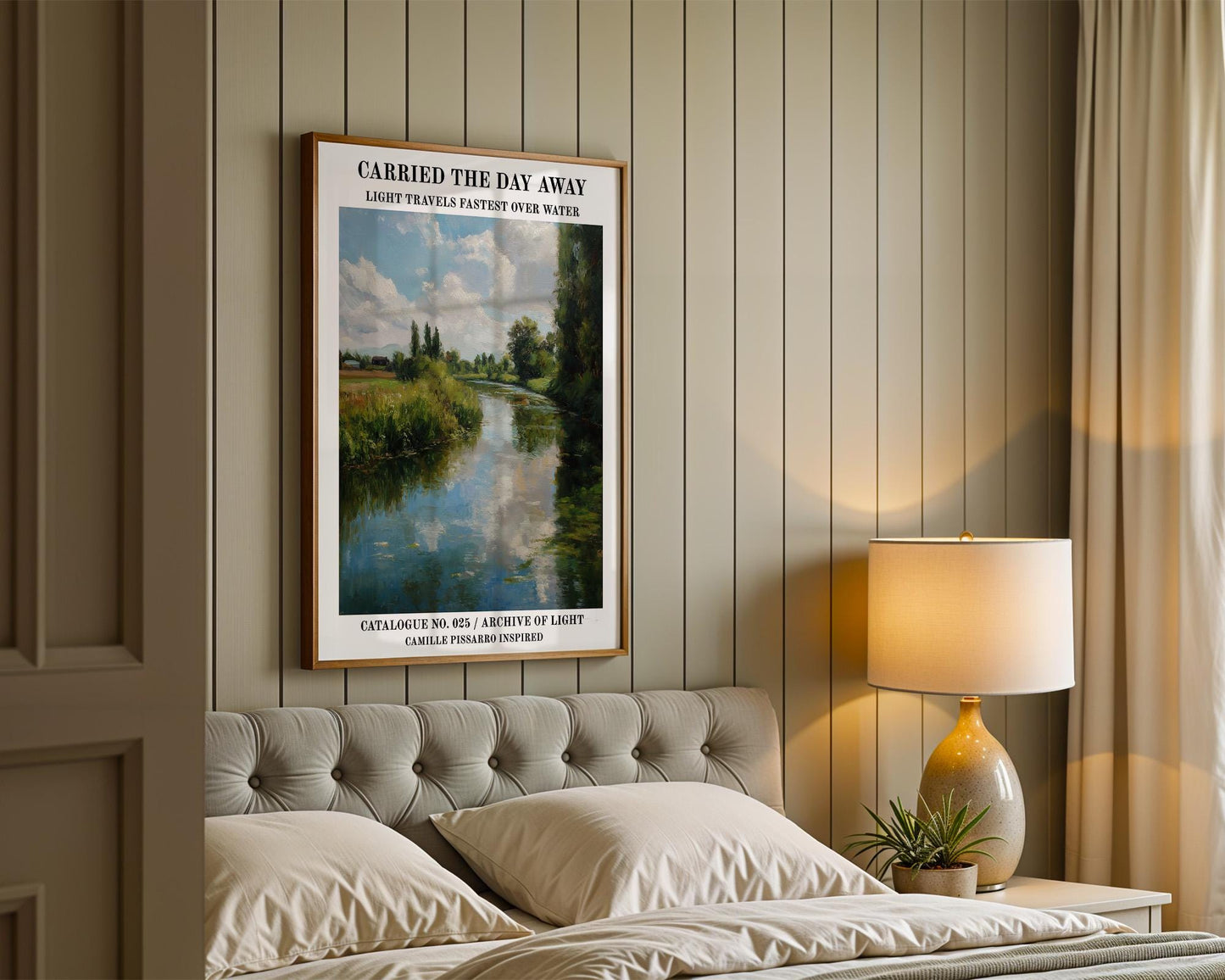 Gallery Wall Art | Camille Pissarro Inspired River Landscape Poster