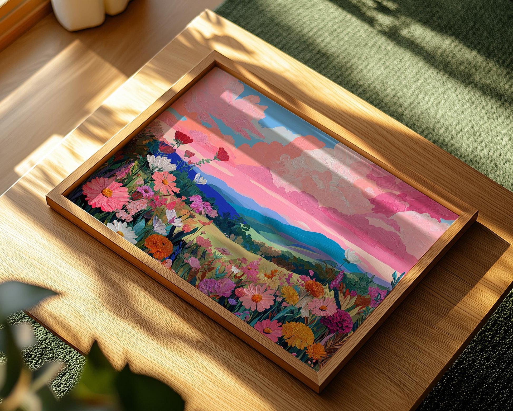 Kitchen Wall Art | Pink Maximalist Floral Print