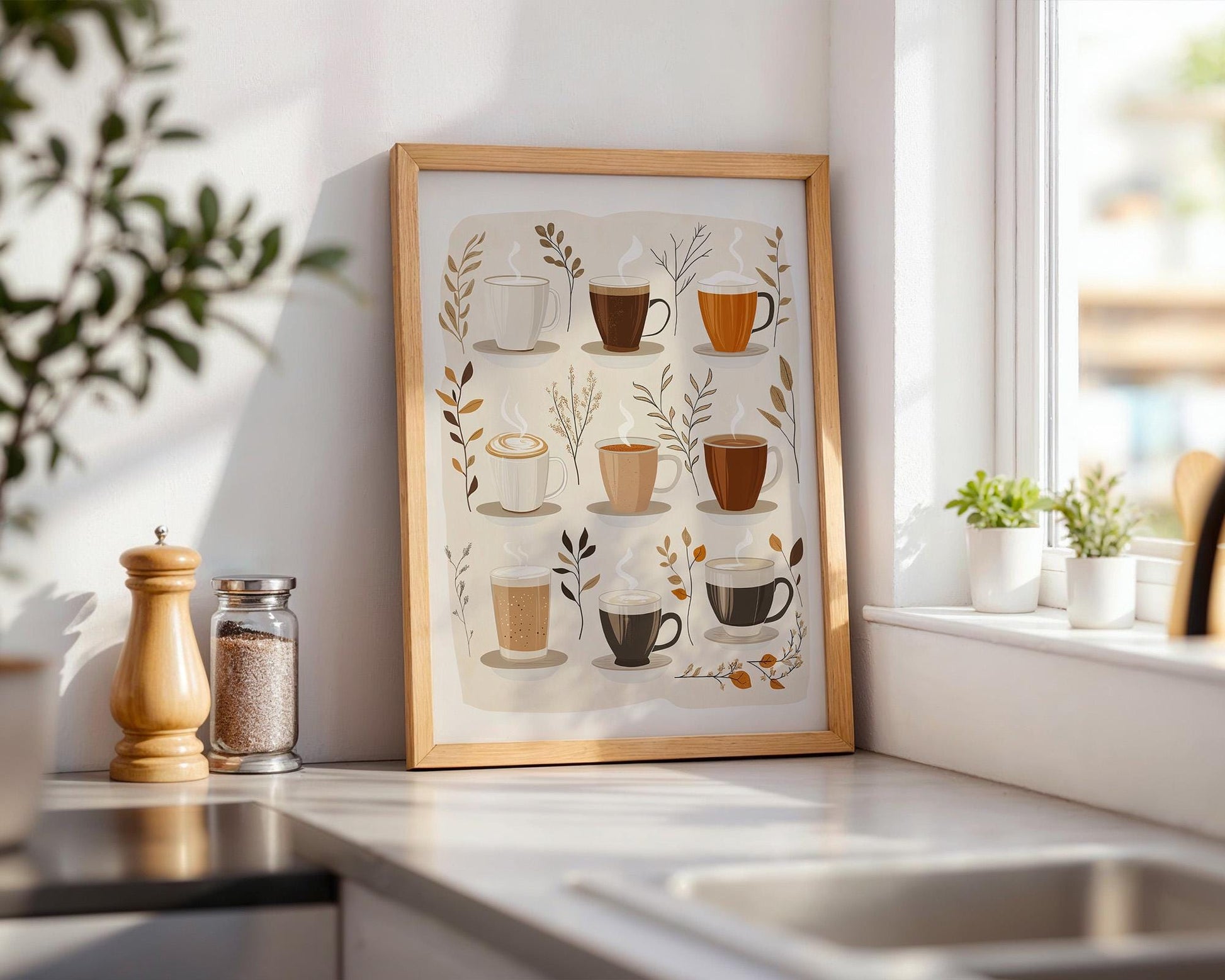 Kitchen Wall Art | Coffee Chart Wall Art