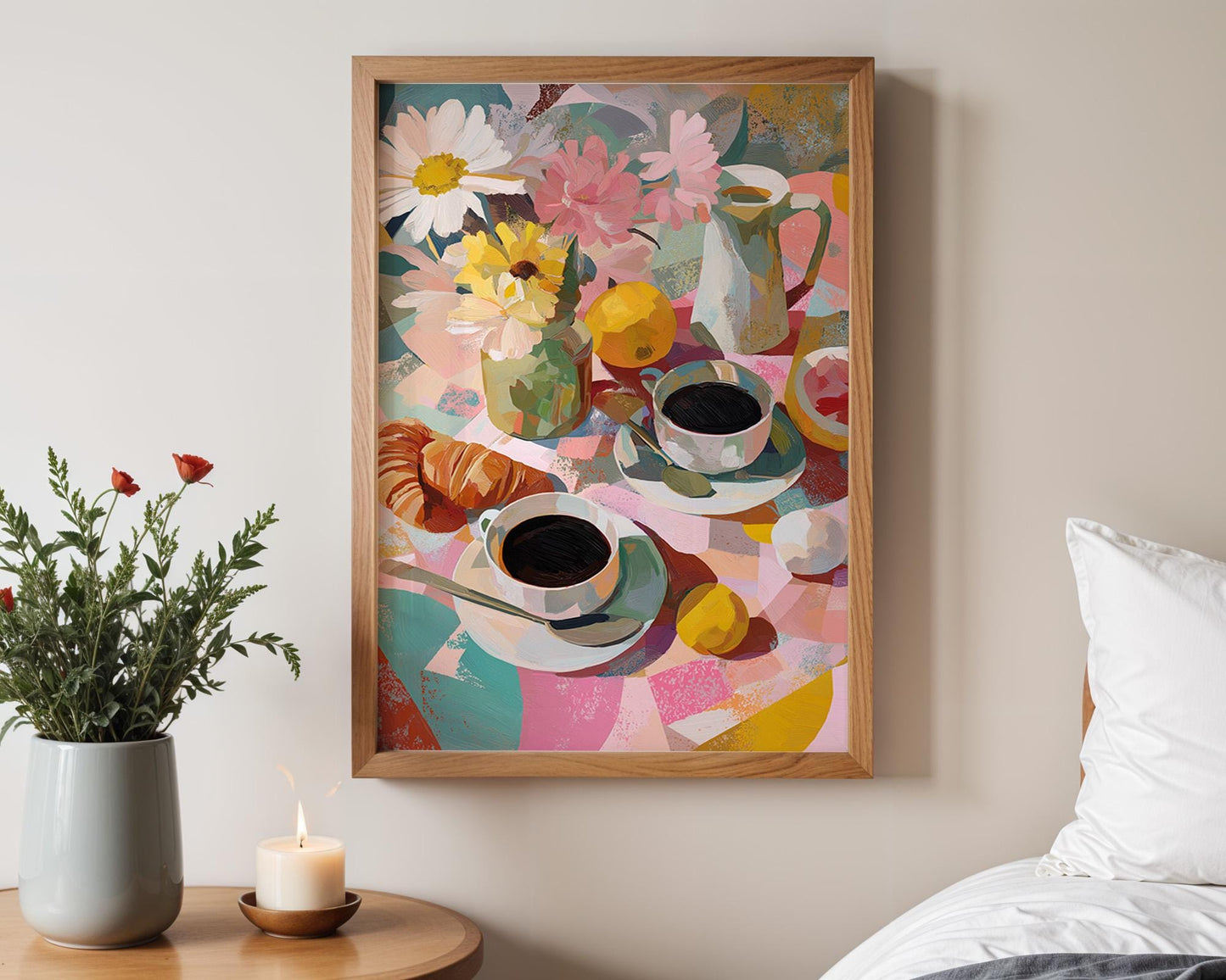 Kitchen Wall Art | Colourful Abstract Floral Print