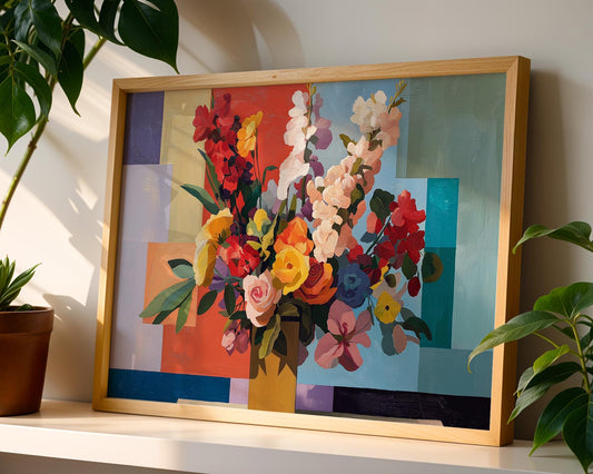 Maximalist Flower Wall Art | Colorful Floral Print