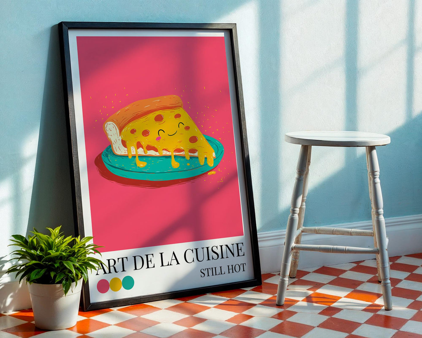 Pizza Kitchen Wall Art | Maximalist Wall Decor | Dopamine Decor