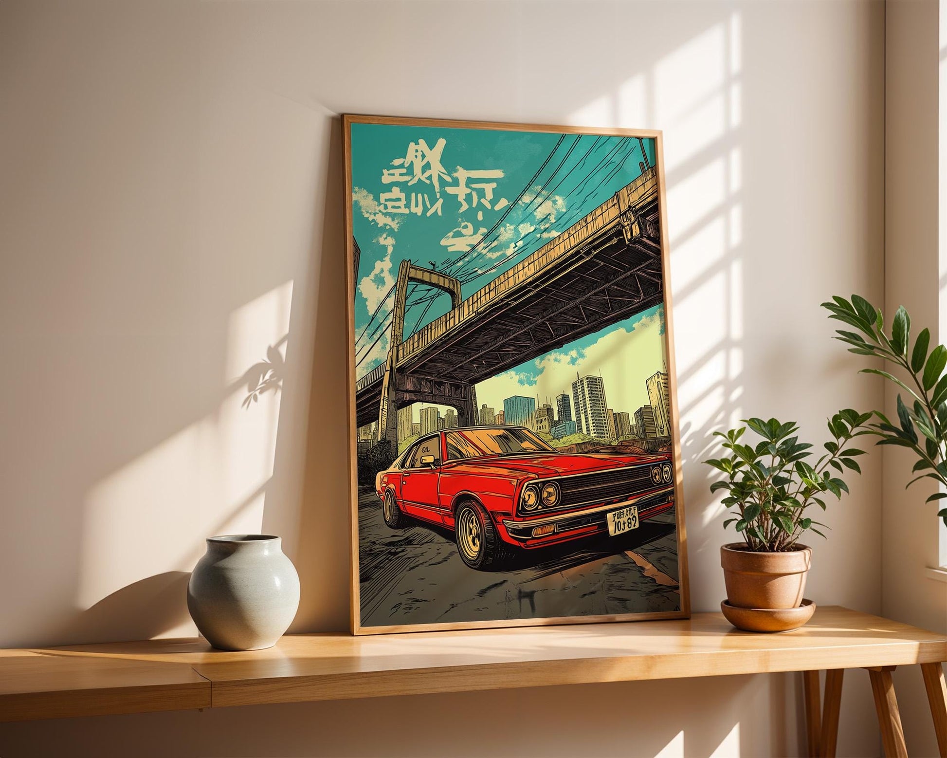 Japanese Wall Art | Vintage Japanese Car Poster