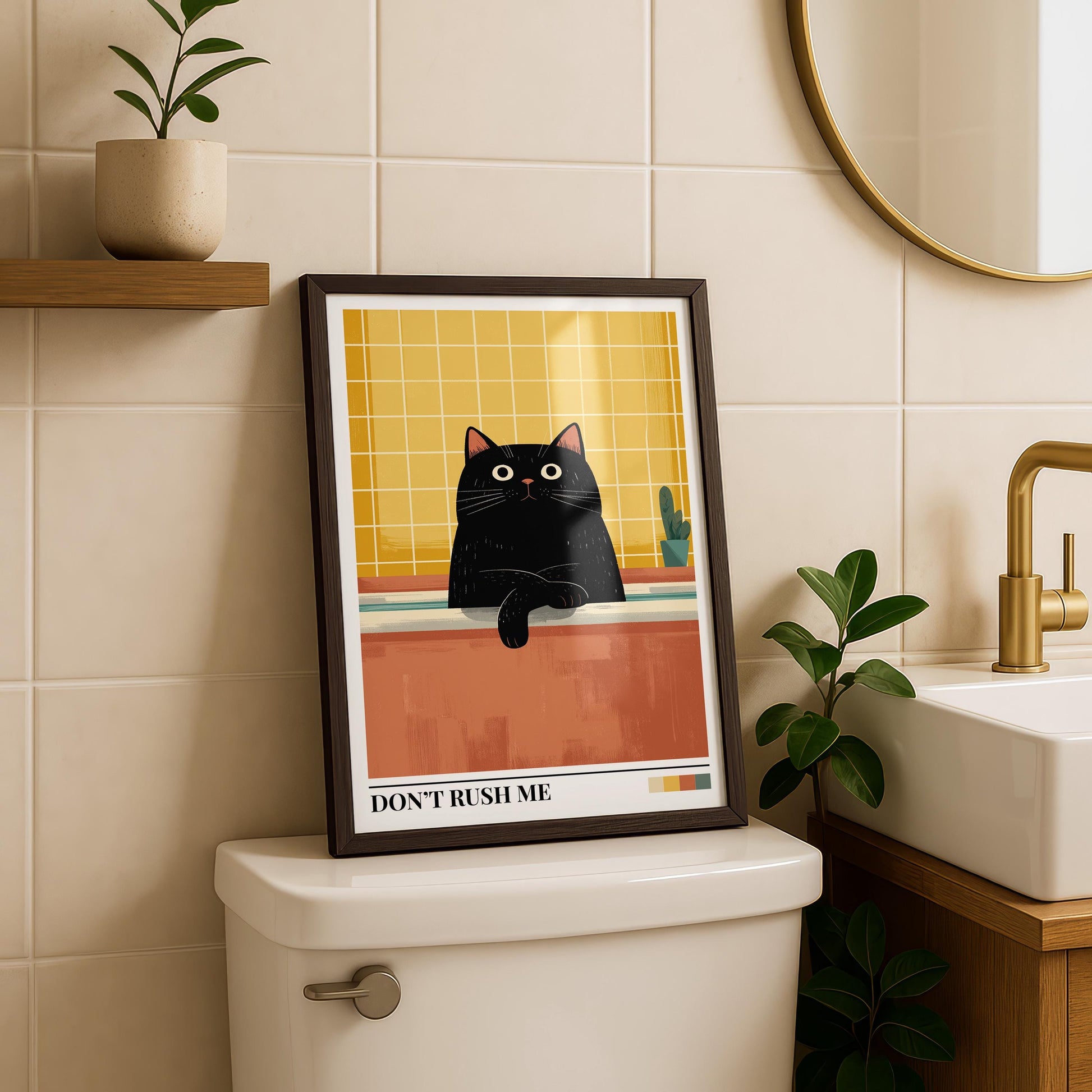 Bathroom Wall Art | Cat Bathroom Wall Art