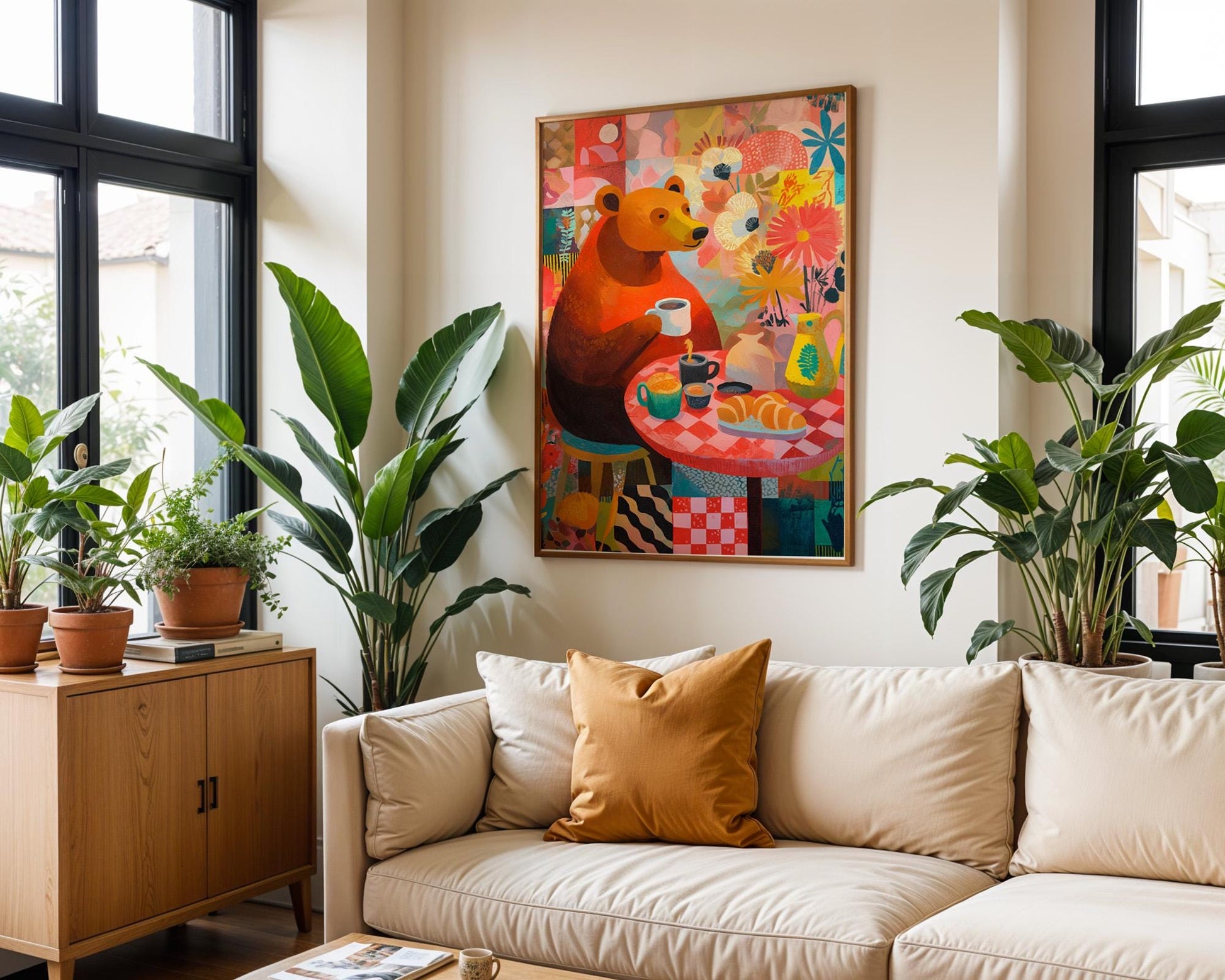 Dopamine Decor | Abstract Bear Decor