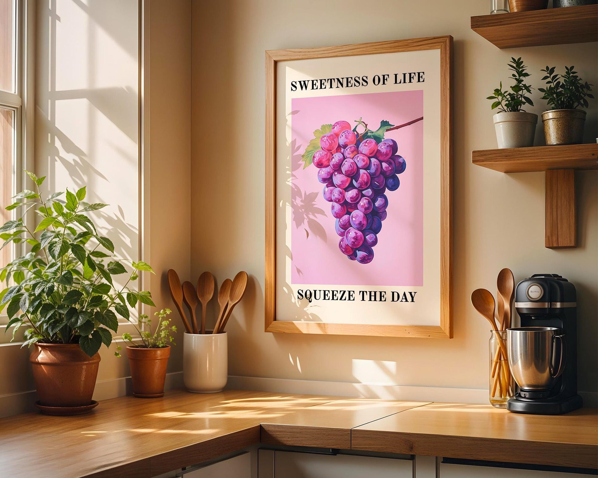 Kitchen Wall Art | Artative Grape Art Print