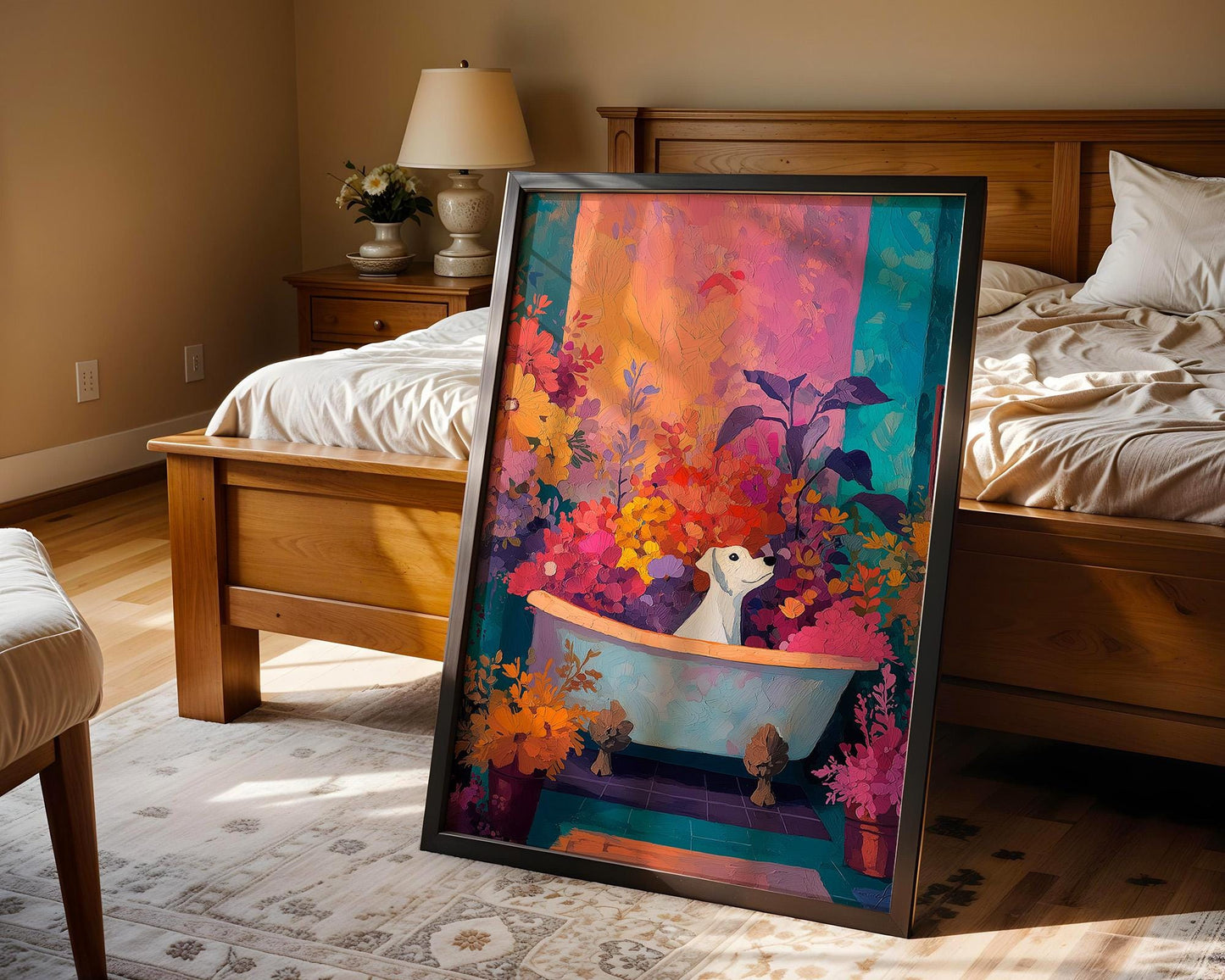 Bathroom Wall Art | Vintage Dog Bathroom Art