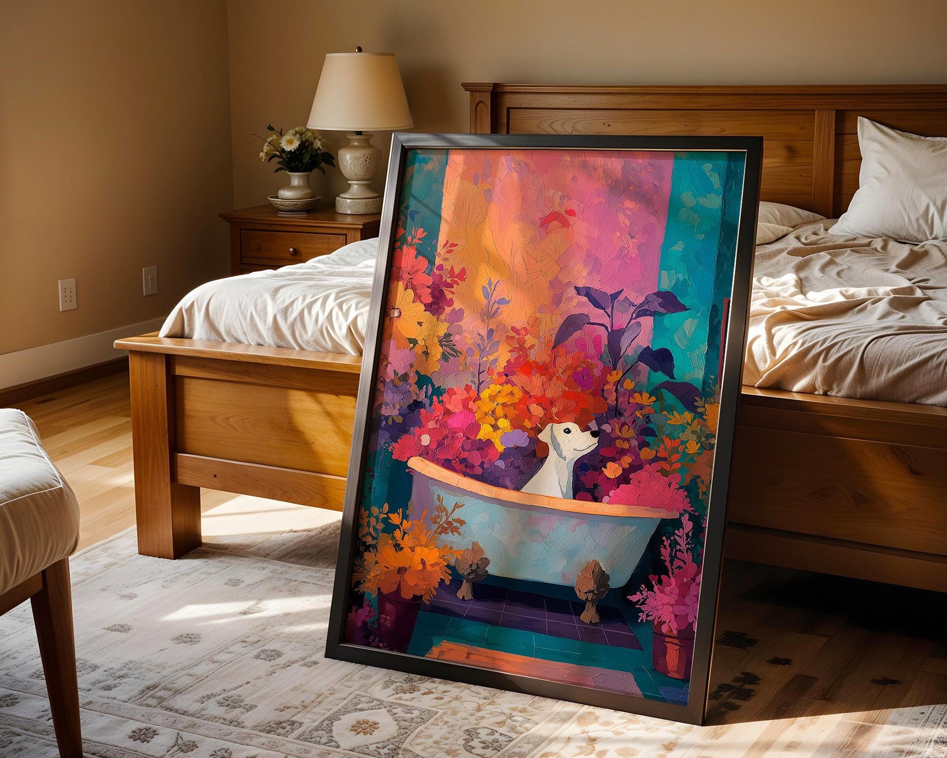 Bathroom Wall Art | Vintage Dog Bathroom Art
