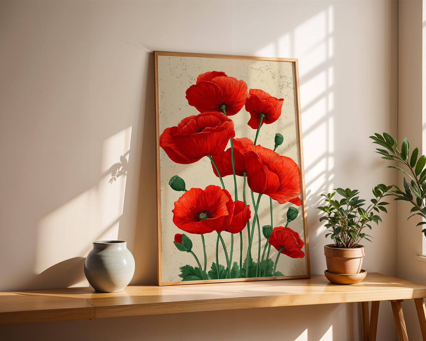 Flower Wall Decor | Retro Poppy Poster