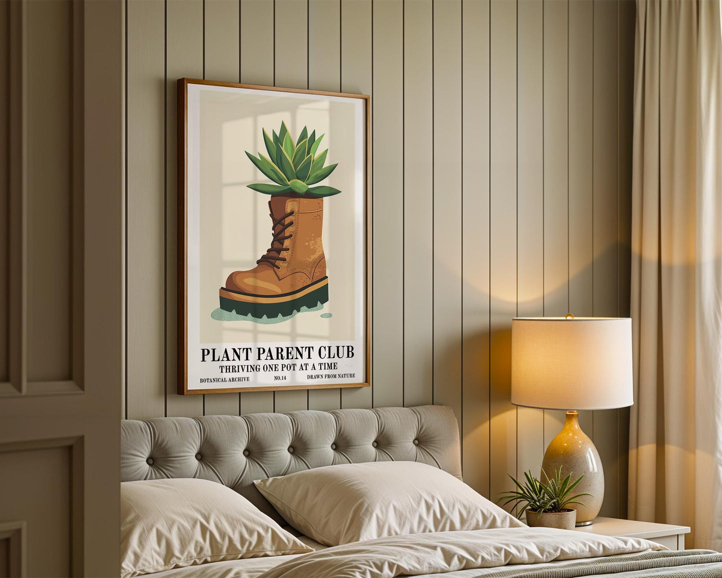 Flower Wall Decor | Retro Houseplant Poster