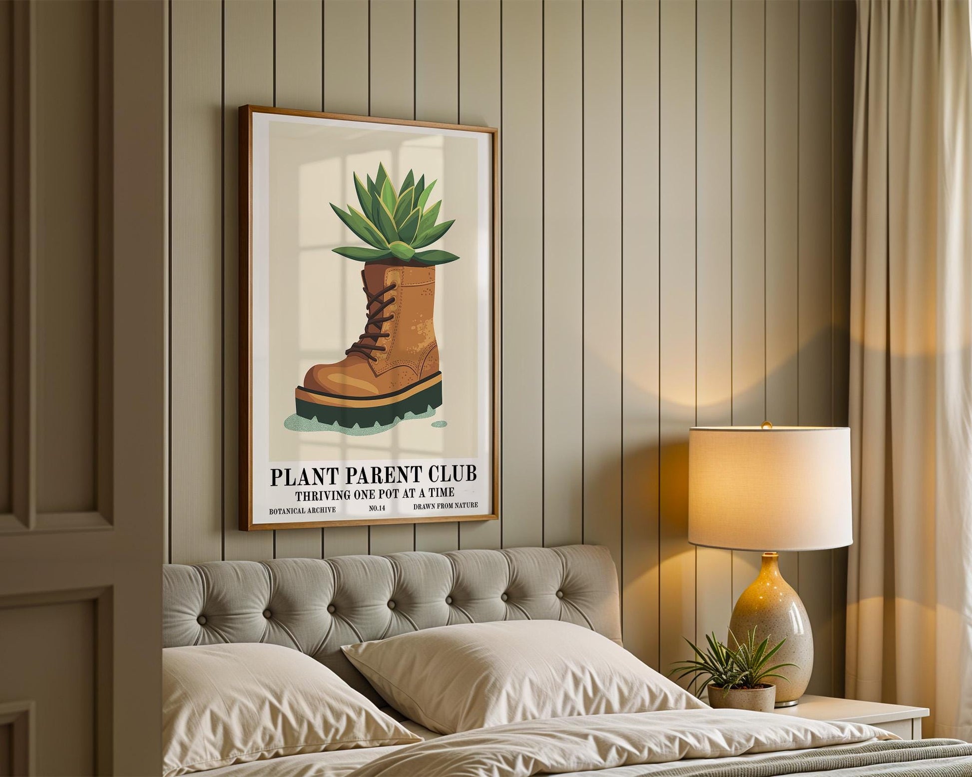 Flower Wall Decor | Retro Houseplant Poster