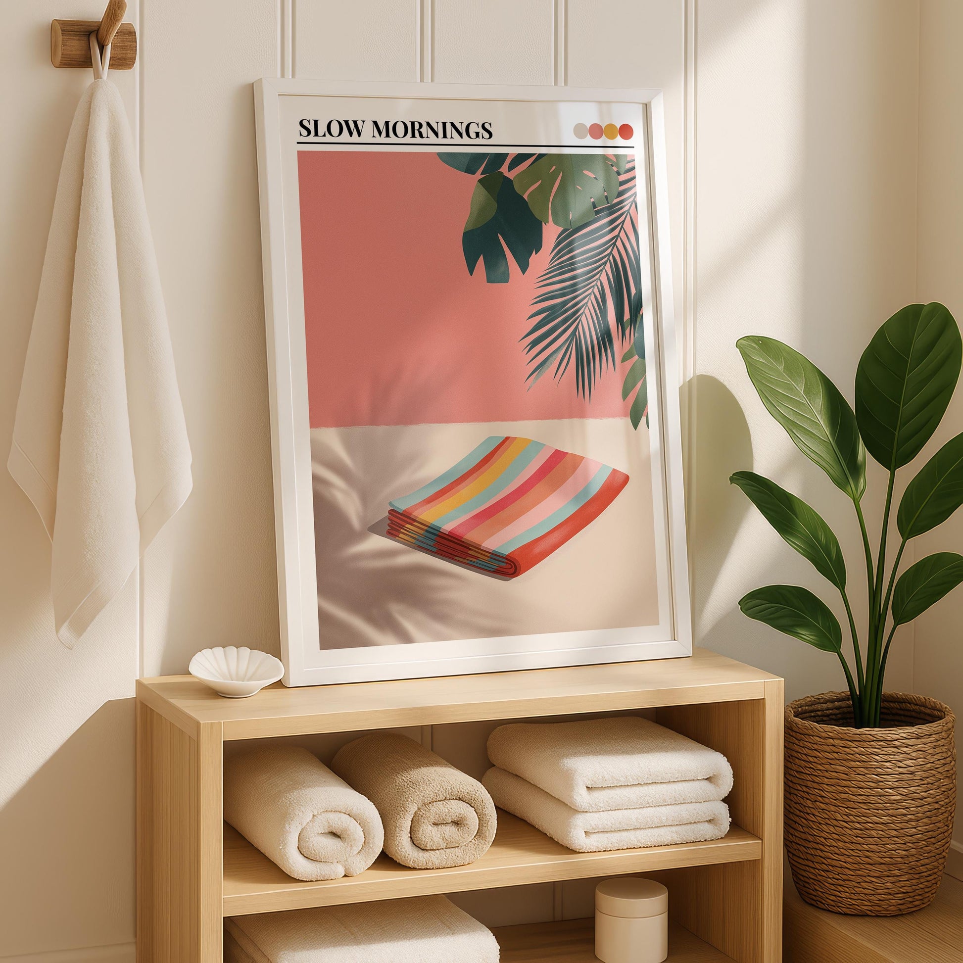 Bathroom Wall Art | Colorful Beach Bathroom Decor