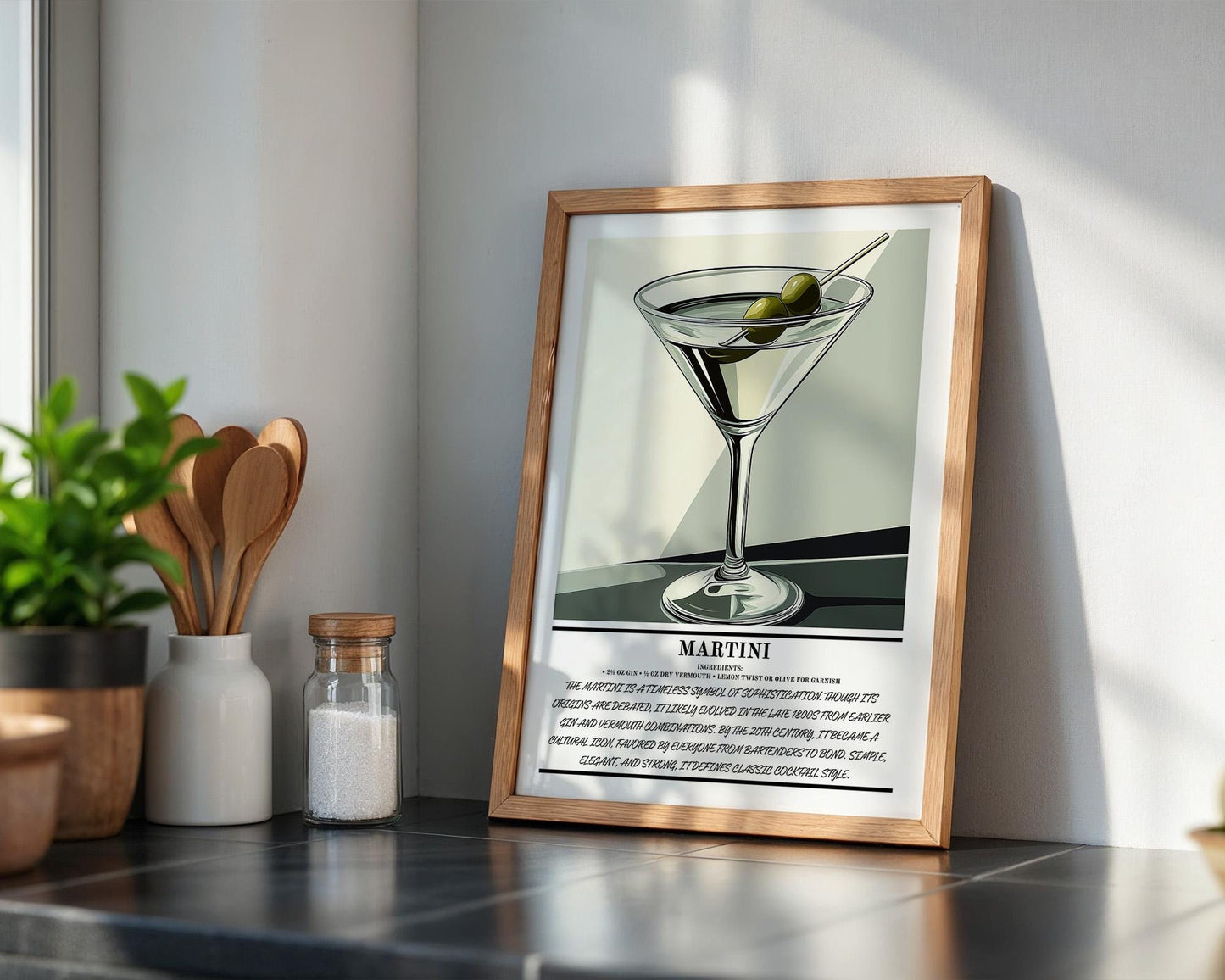Kitchen Wall Art | Martini Cocktail Wall Art