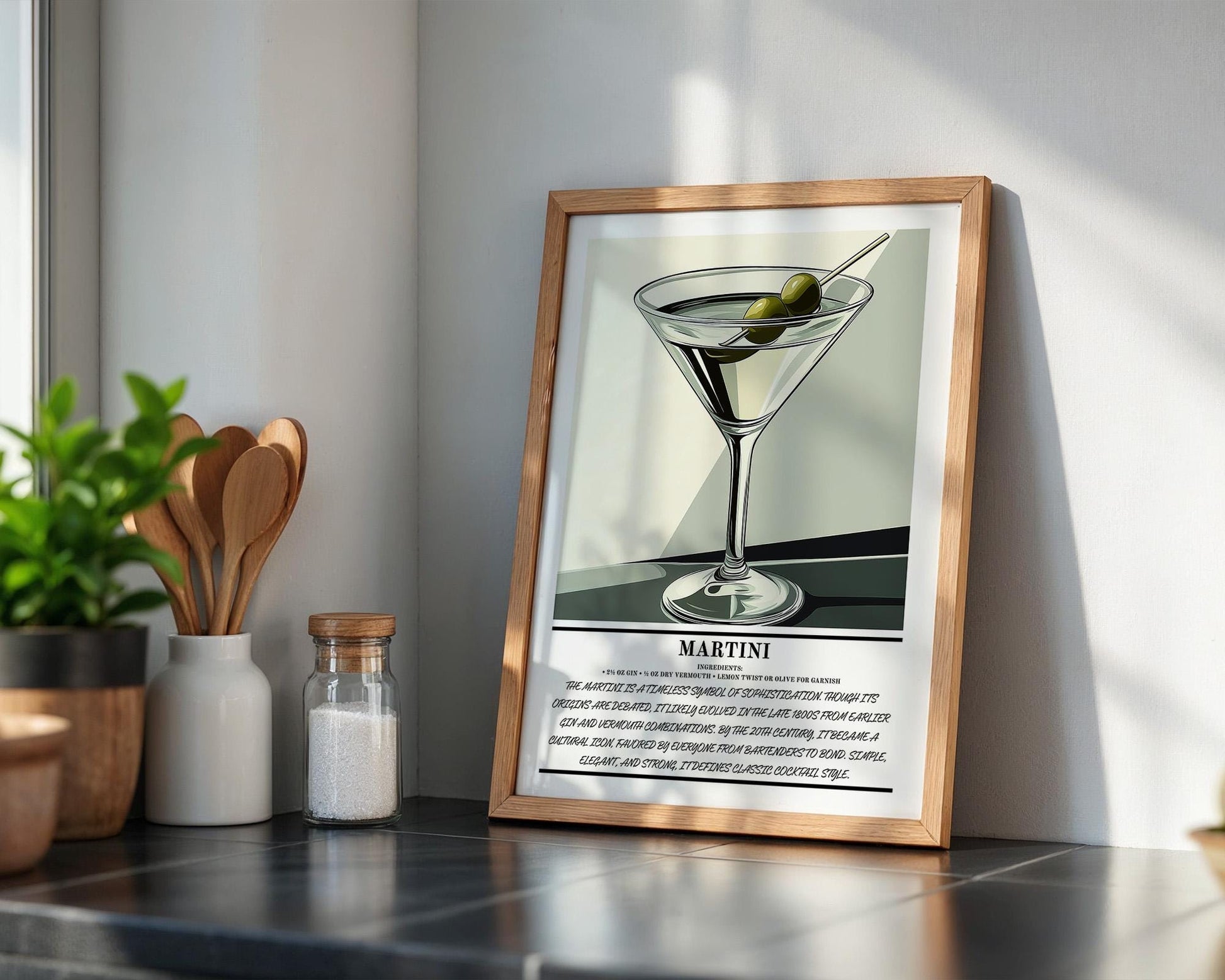 Kitchen Wall Art | Martini Cocktail Wall Art