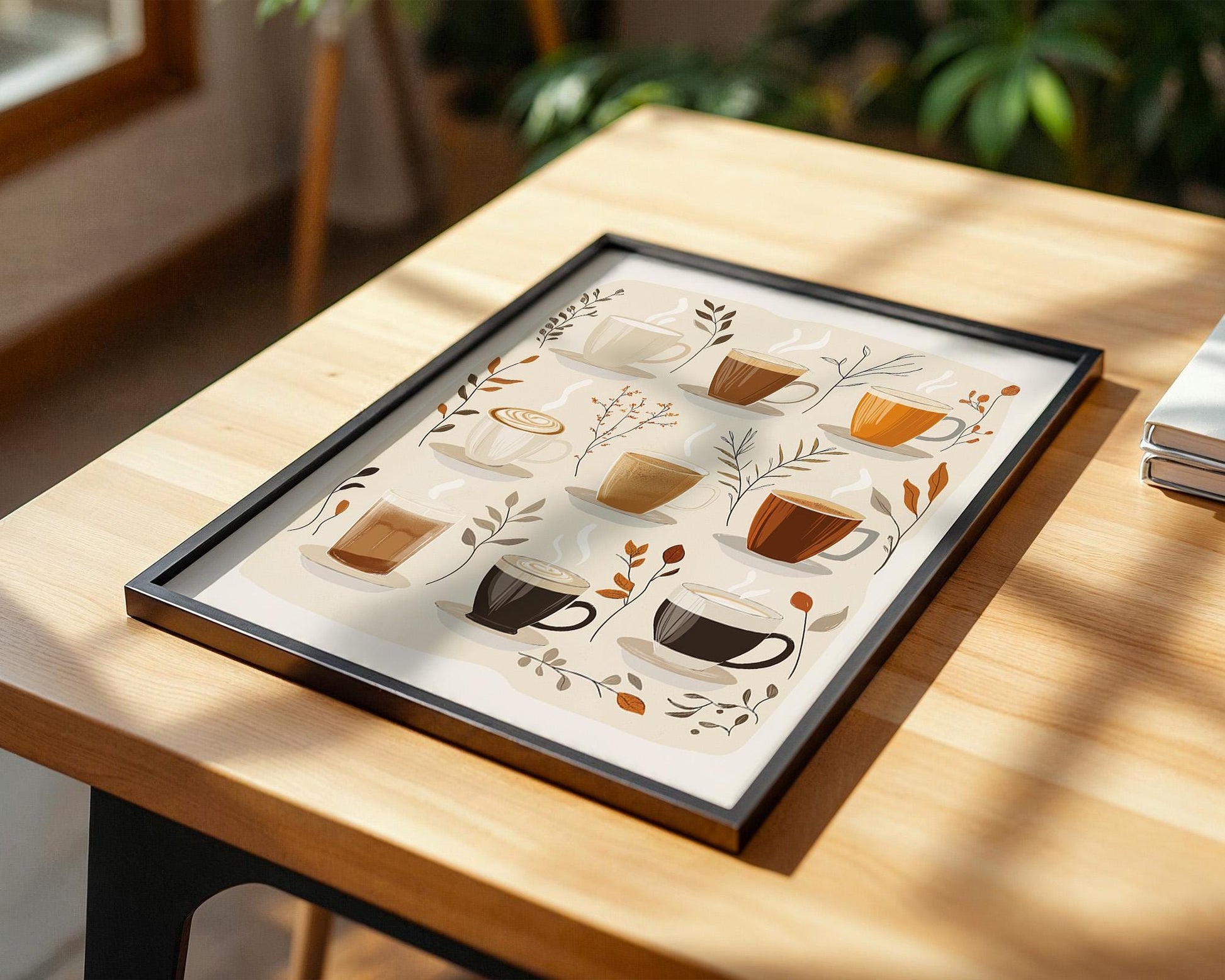Kitchen Wall Art | Minimalist Coffee Cup Art