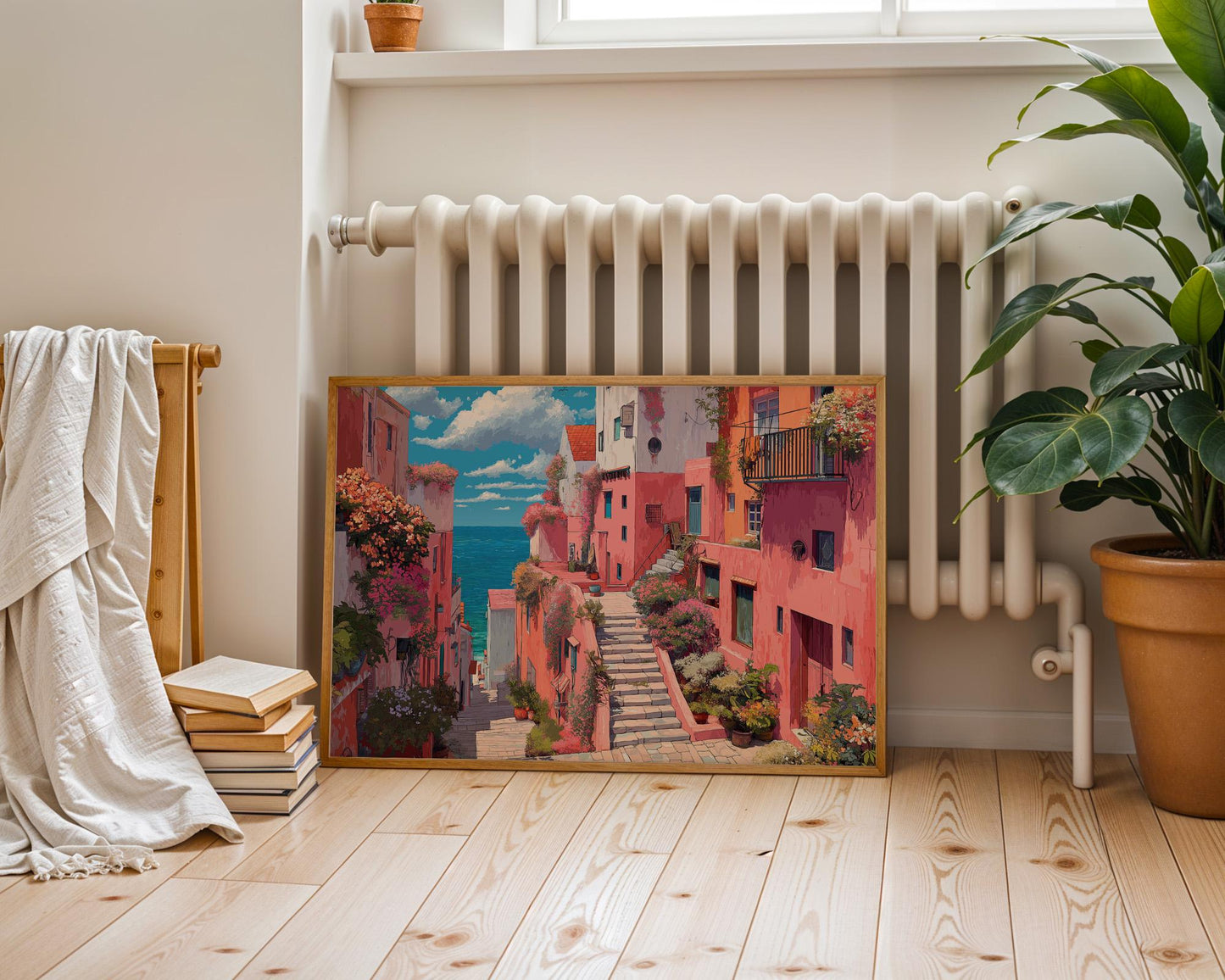 Maximalist Flower Wall Art | Colorful Mediterranean Floral Print