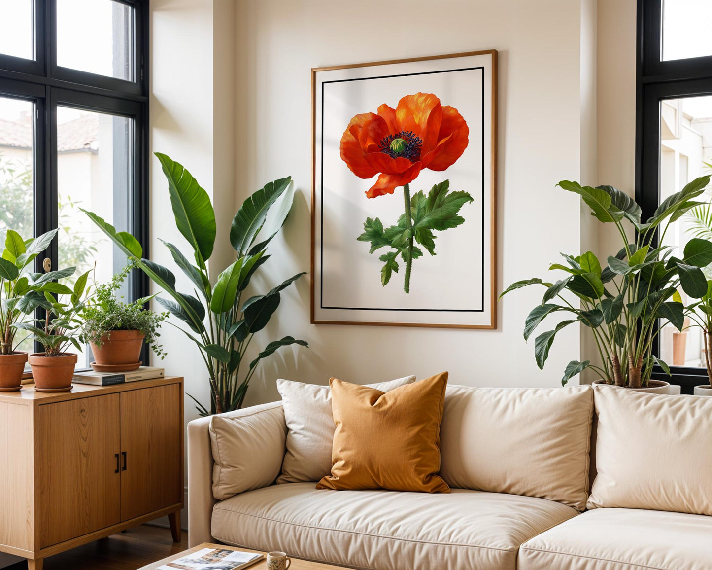 Flower Wall Decor | Bold Red Poppy