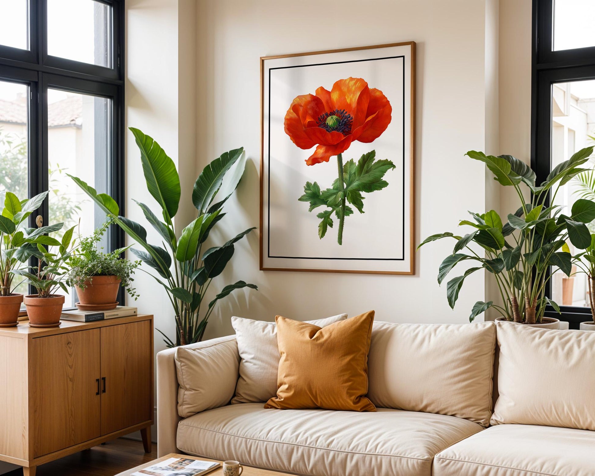 Flower Wall Decor | Bold Red Poppy