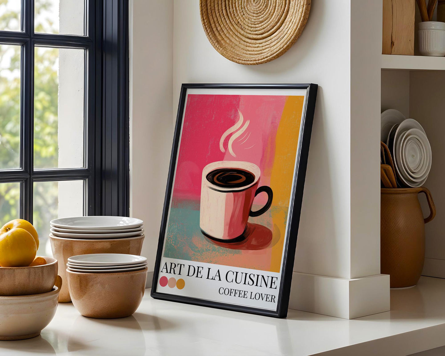 Kitchen Wall Art | Colourful Coffee Print