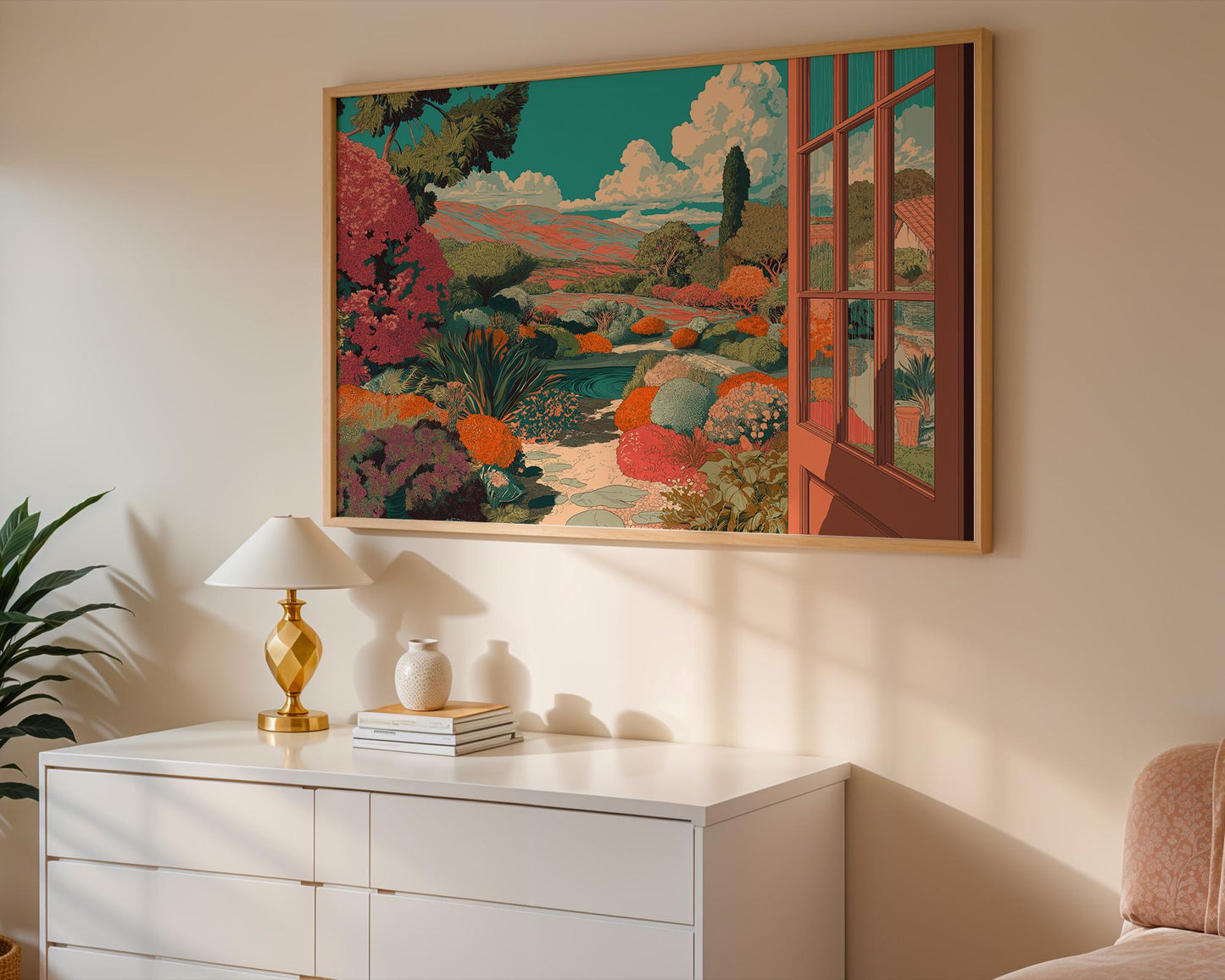 Dopamine Decor | Colourful Floral Garden Boho Art