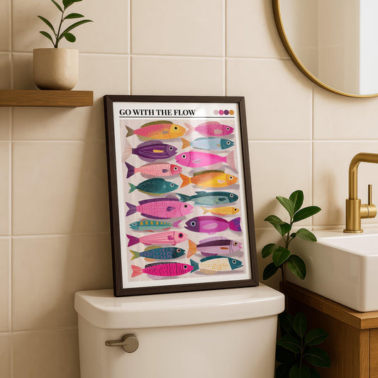 Bathroom Wall Art | Fish Bathroom Wall Art