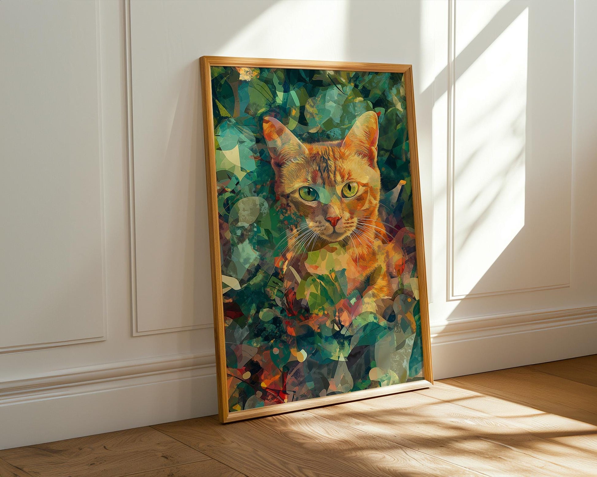 Gallery Wall Art | Abstract Cat Wall Art